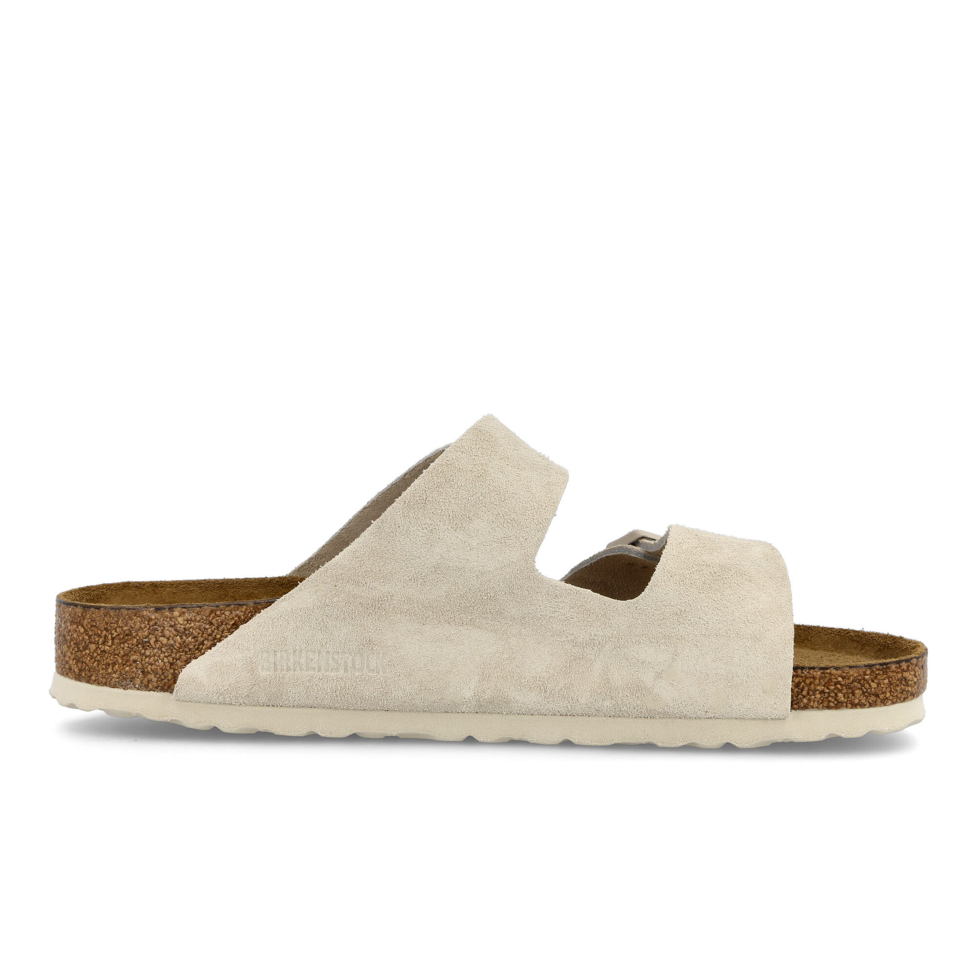 Birkenstock Arizona BS Modern Suede Antique White Slides, Sandals & Slippers Silhouette | Overkill