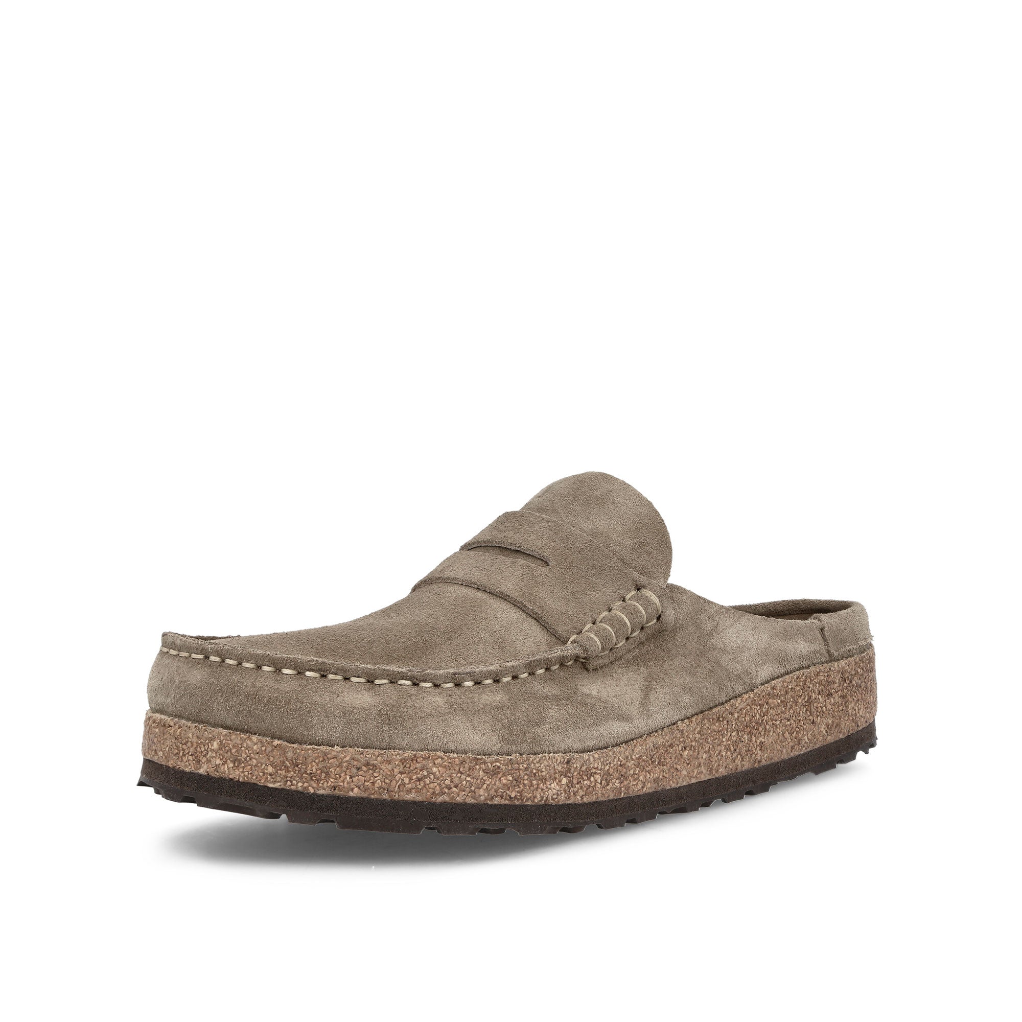 Birkenstock Naples Taupe Slides, Sandals & Slippers Close Up | Overkill