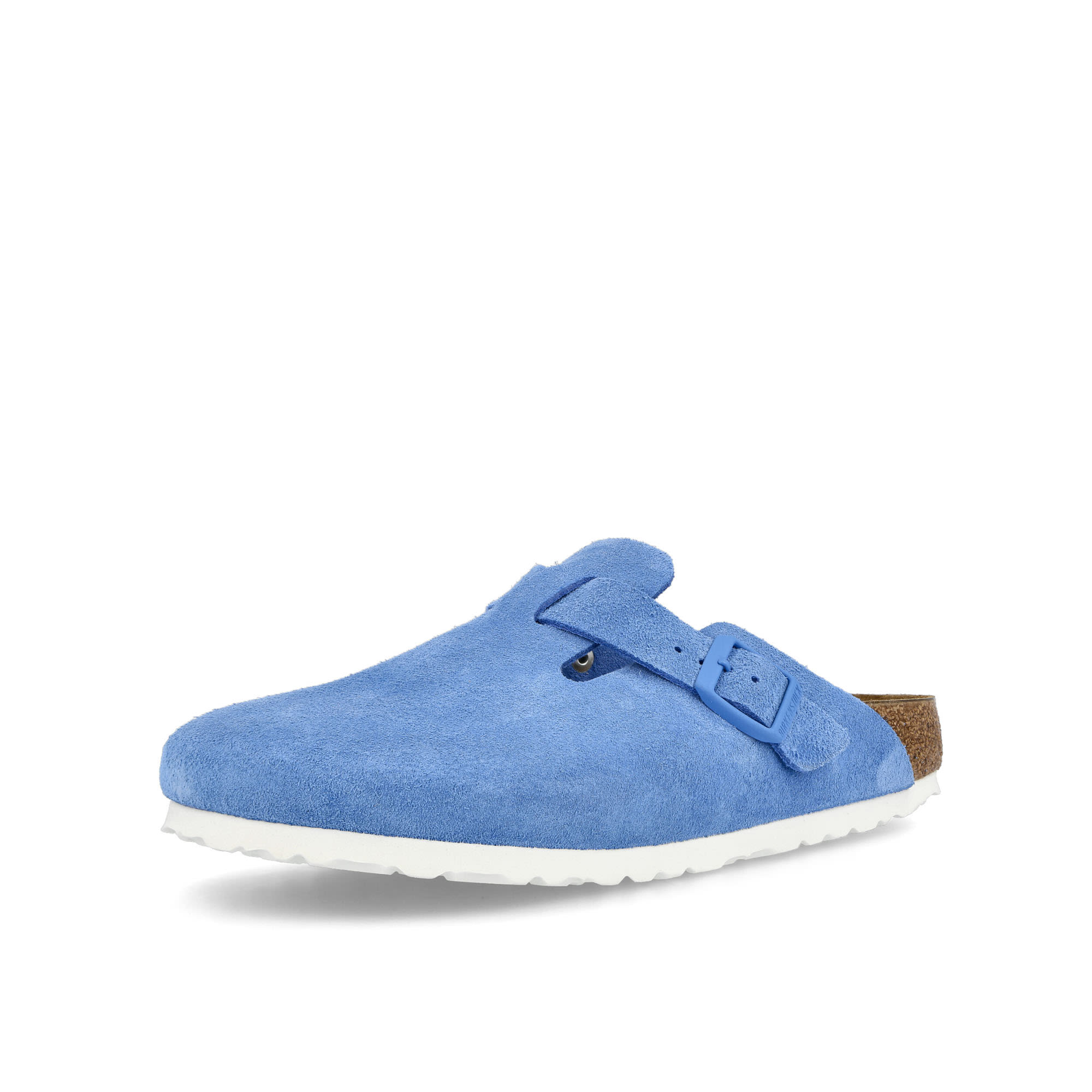 Birkenstock Boston BS Sky Blue Slides, Sandals & Slippers Close Up | Overkill