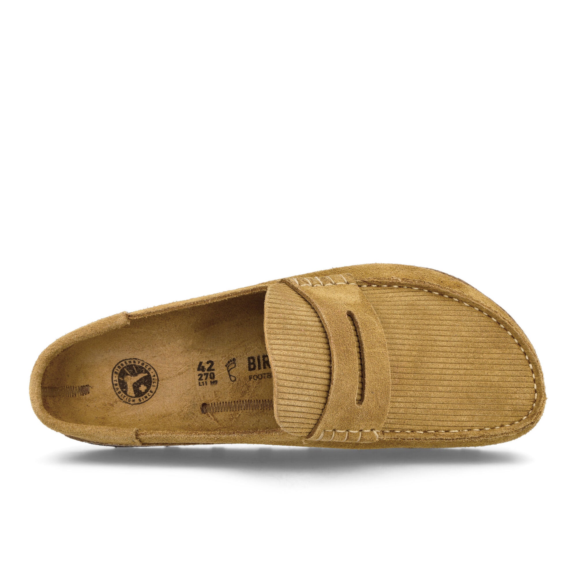 Birkenstock Naples Corduroy Cork Brown Slides, Sandals & Slippers Detailfoto | Overkill
