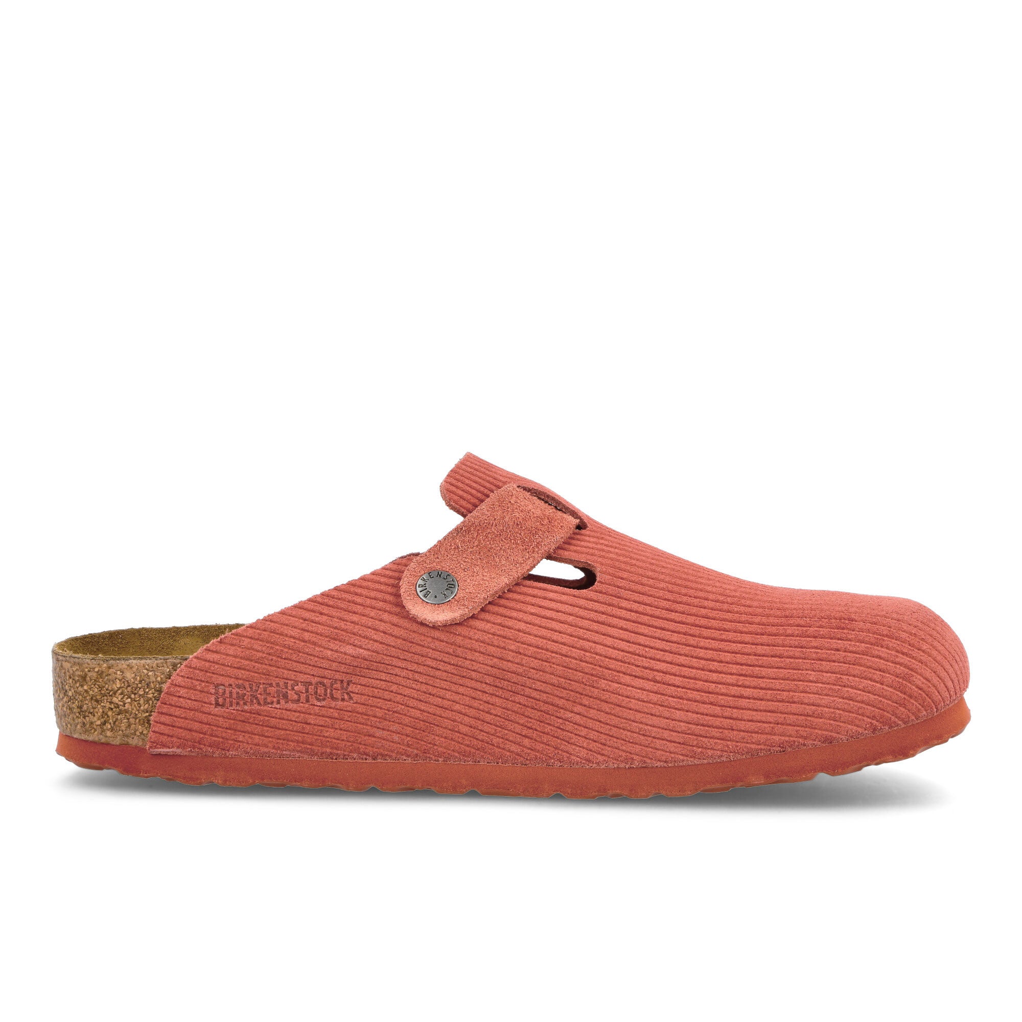 Birkenstock Boston BS Corduroy Sienna Red Slides, Sandals & Slippers Silhouette | Overkill