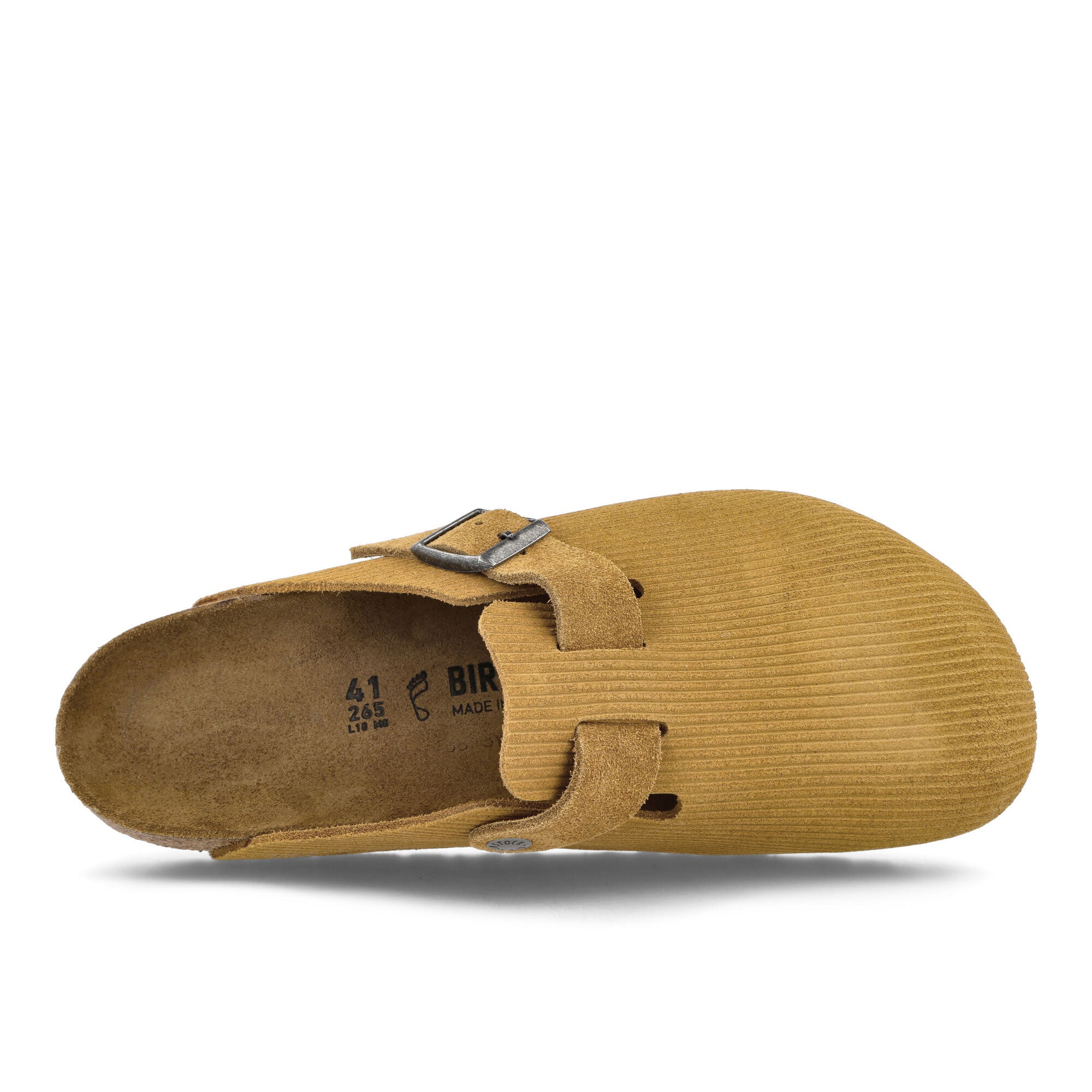 Birkenstock Boston BS Corduroy Cork Brown Slides, Sandals & Slippers Detailfoto | Overkill