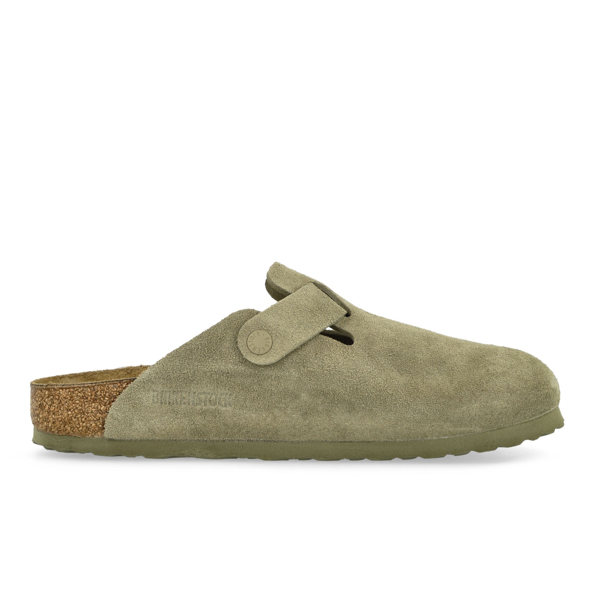 Birkenstock Boston BS Faded Khaki Slides, Sandals & Slippers Silhouette | Overkill