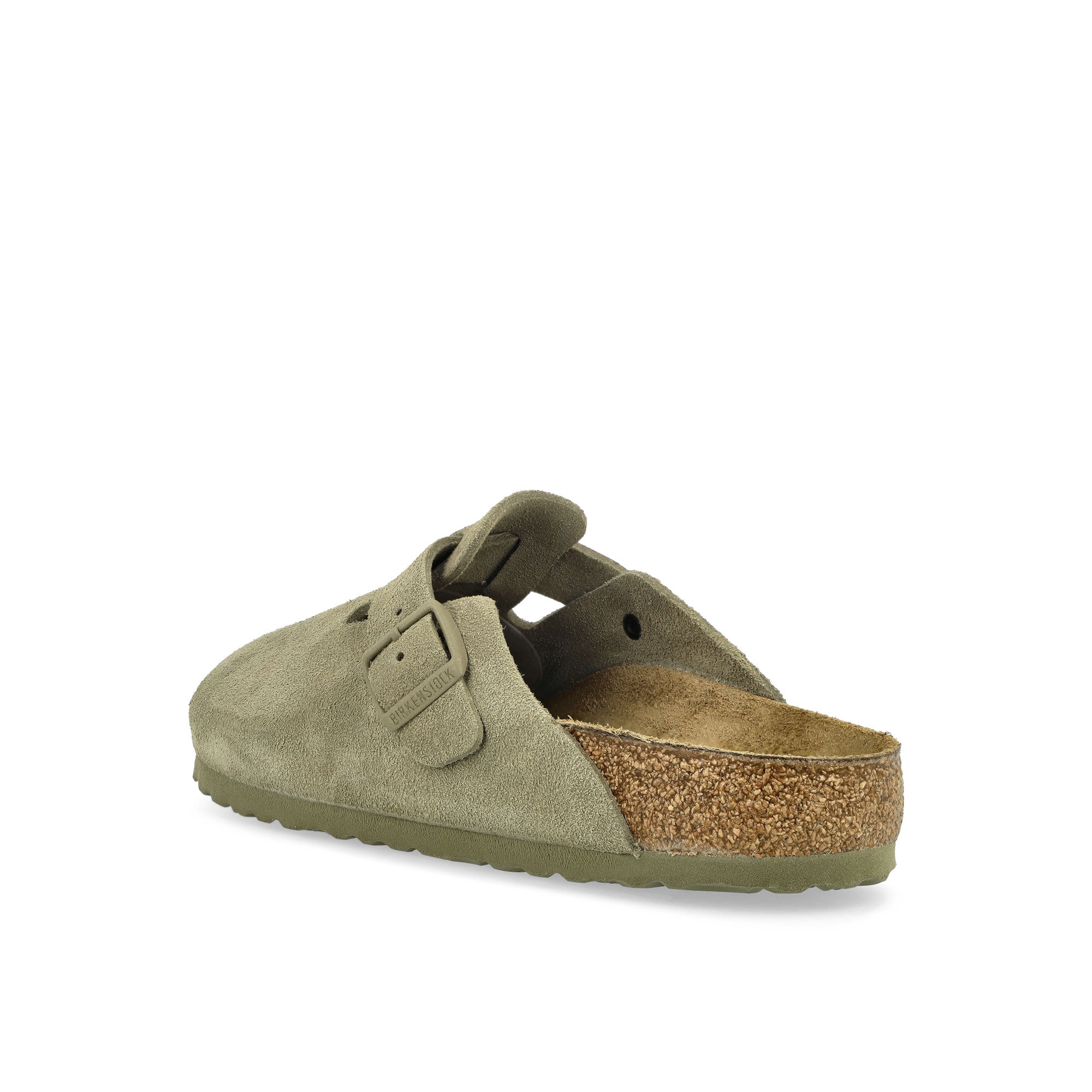 Birkenstock Boston BS Faded Khaki Slides, Sandals & Slippers Material | Overkill