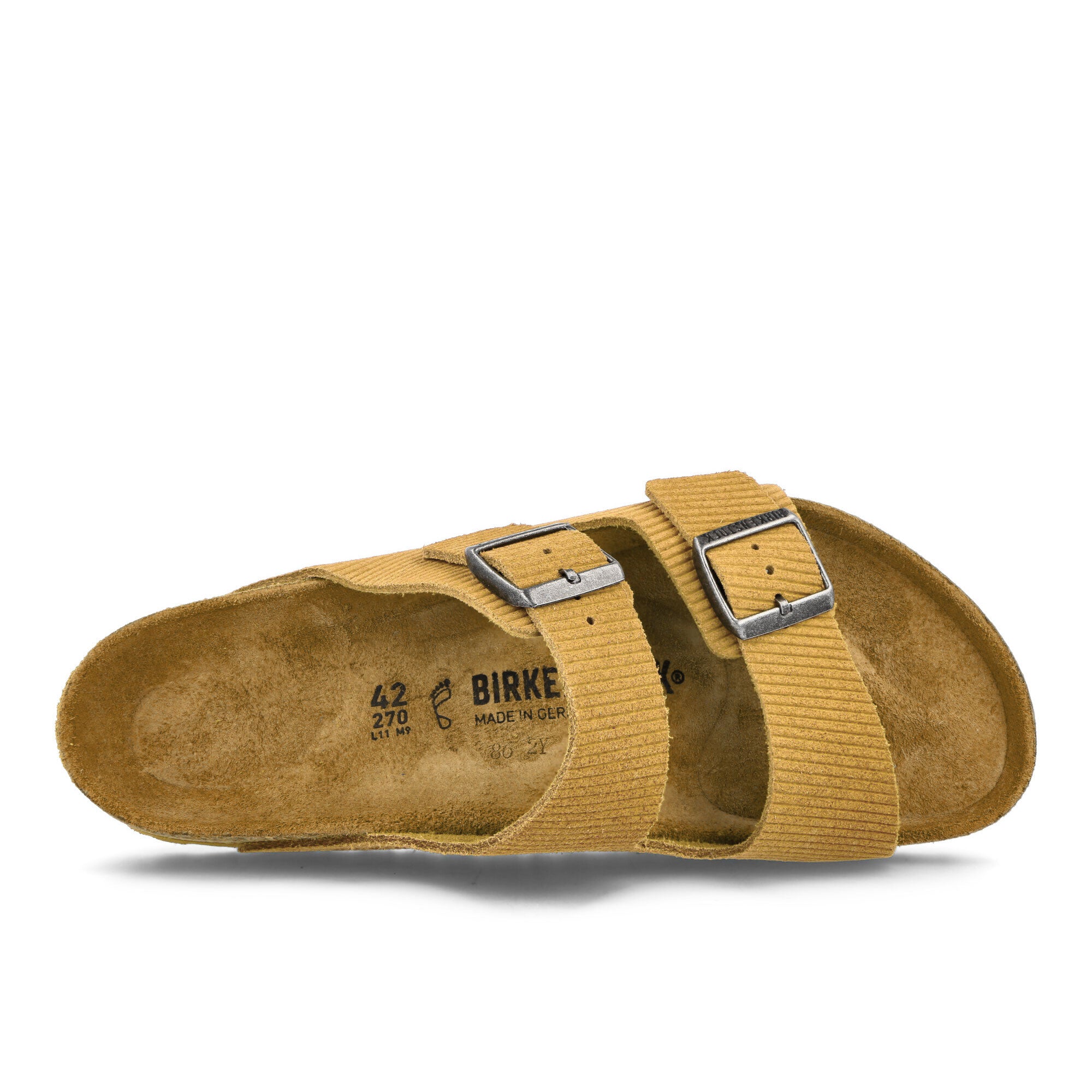 Birkenstock Arizona BS Corduroy Cork Brown Slides, Sandals & Slippers Detailfoto | Overkill