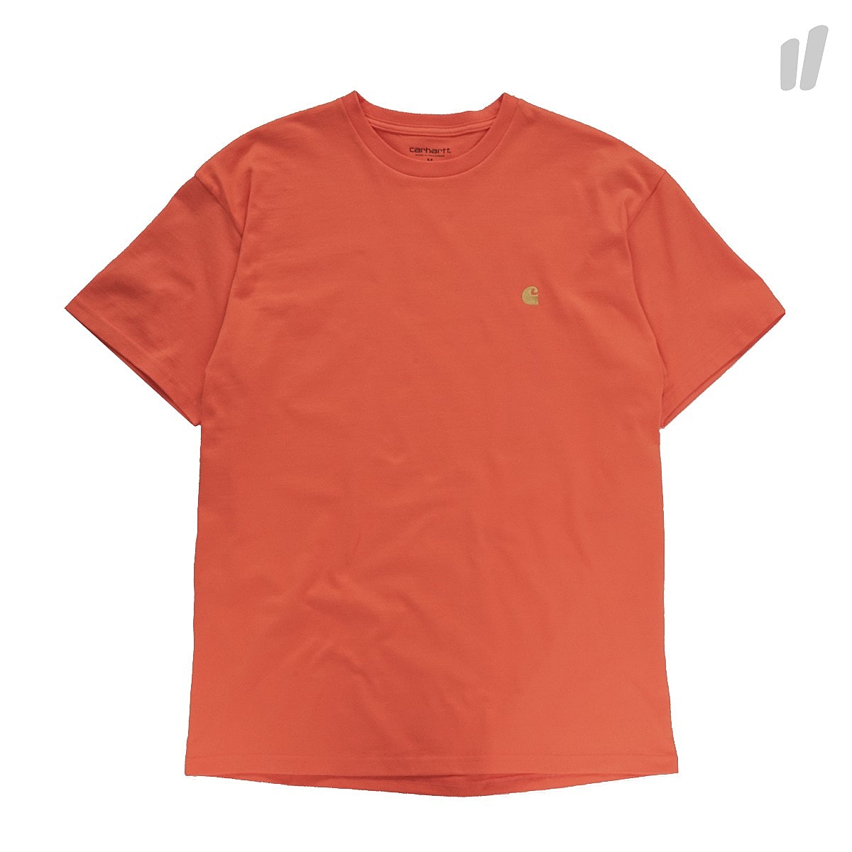 Carhartt WIP S/S Chase T-Shirt Pepper / Gold T-Shirts I026391.PE.90.03 | Overkill
