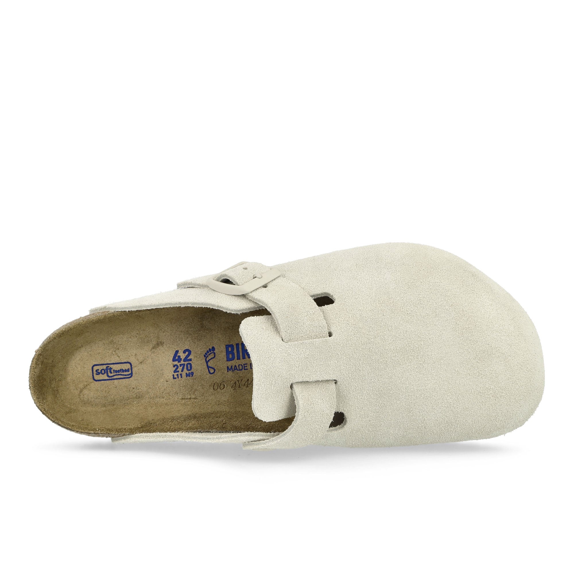 Birkenstock Boston BS Antique White Slides, Sandals & Slippers Detailfoto | Overkill