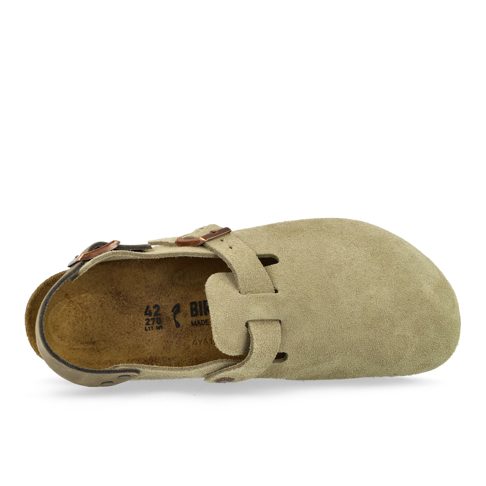 Birkenstock Tokio II Suede Taupe Slides, Sandals & Slippers Detailfoto | Overkill