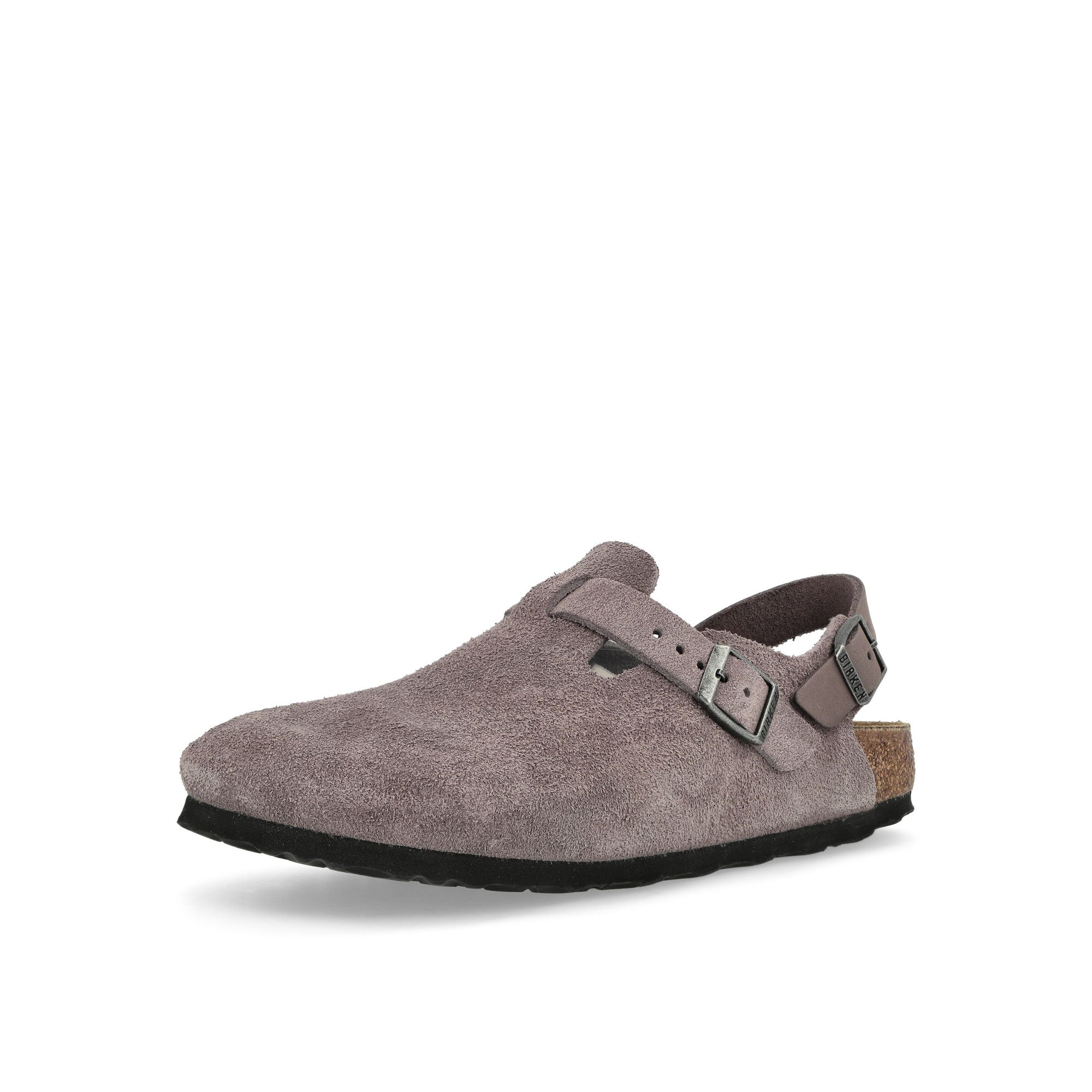 Birkenstock Tokio II Suede Faded Purple Slides, Sandals & Slippers Close Up | Overkill