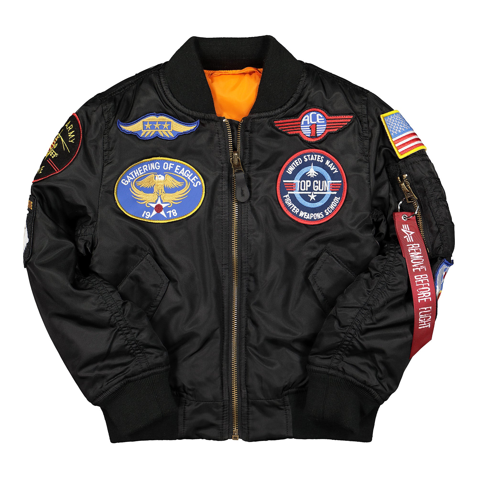 Alpha Industries MA-1 Patch Youth Jacket Black Bomber & Varsity Jackets 103712 / 03 | Overkill