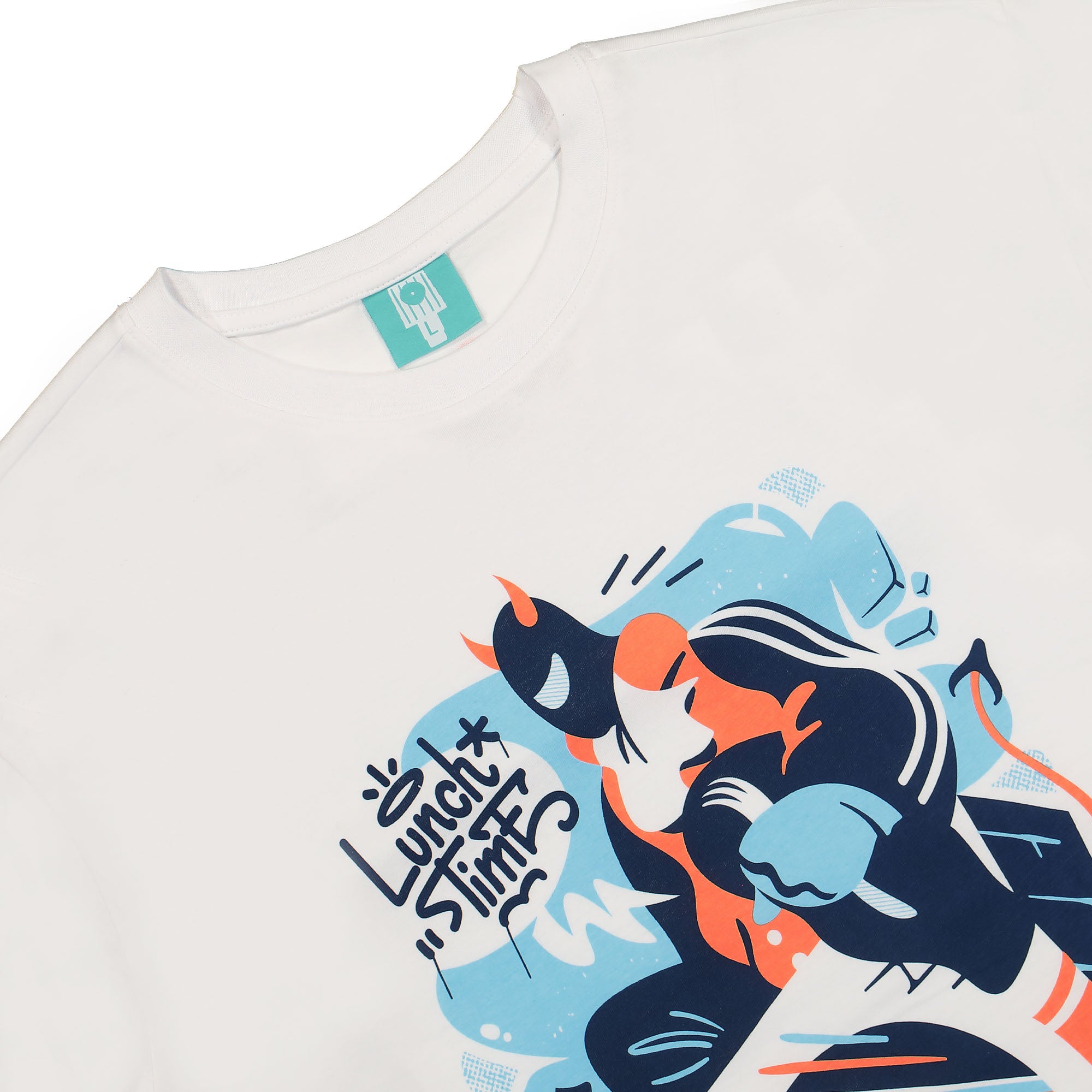 Montana Lunch Time By Gospel T-Shirt White T-Shirts Close-up | Overkill