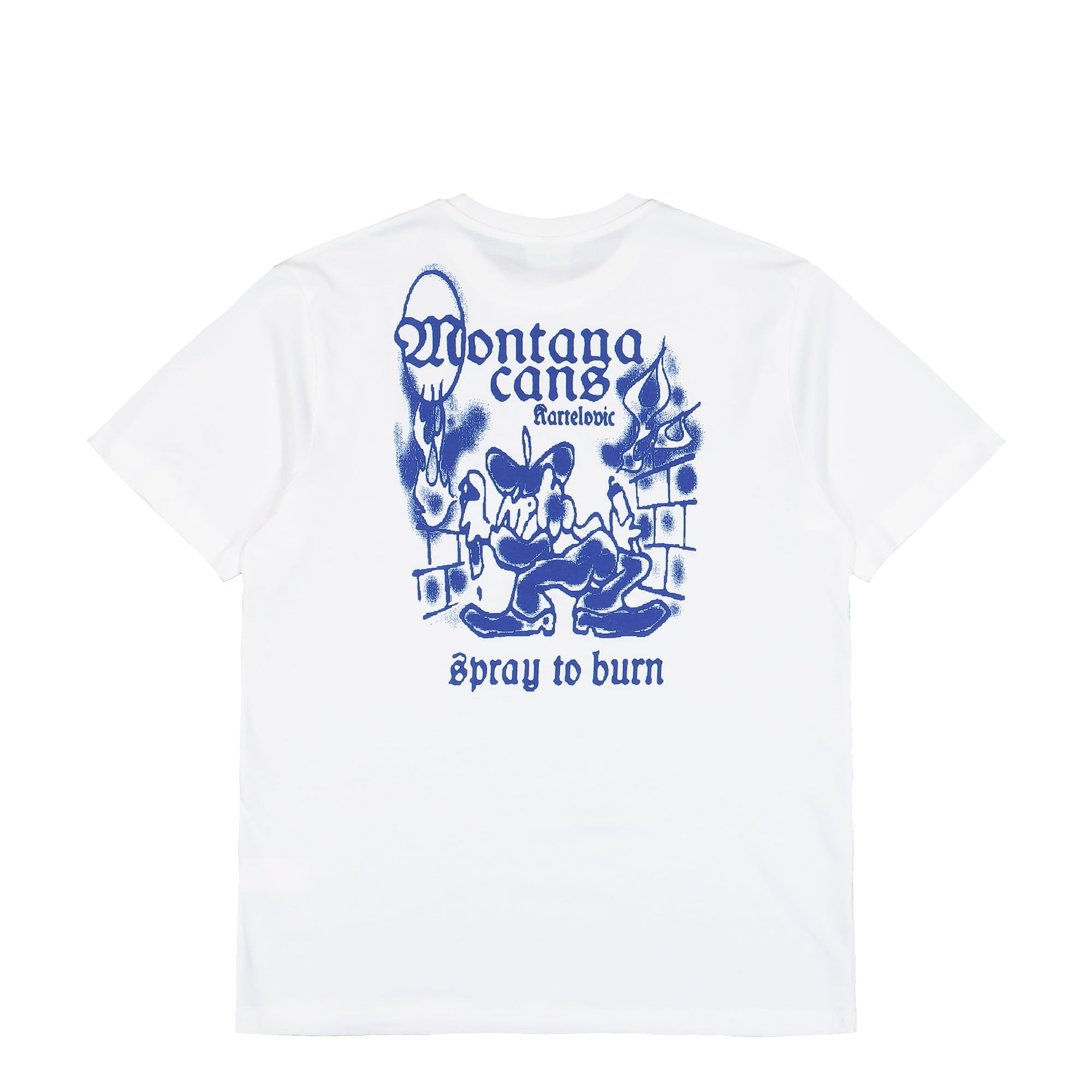 Montana Spray 2 Burn by Kartelovic T-Shirt White T-Shirt 117009 Detailfoto | Overkill