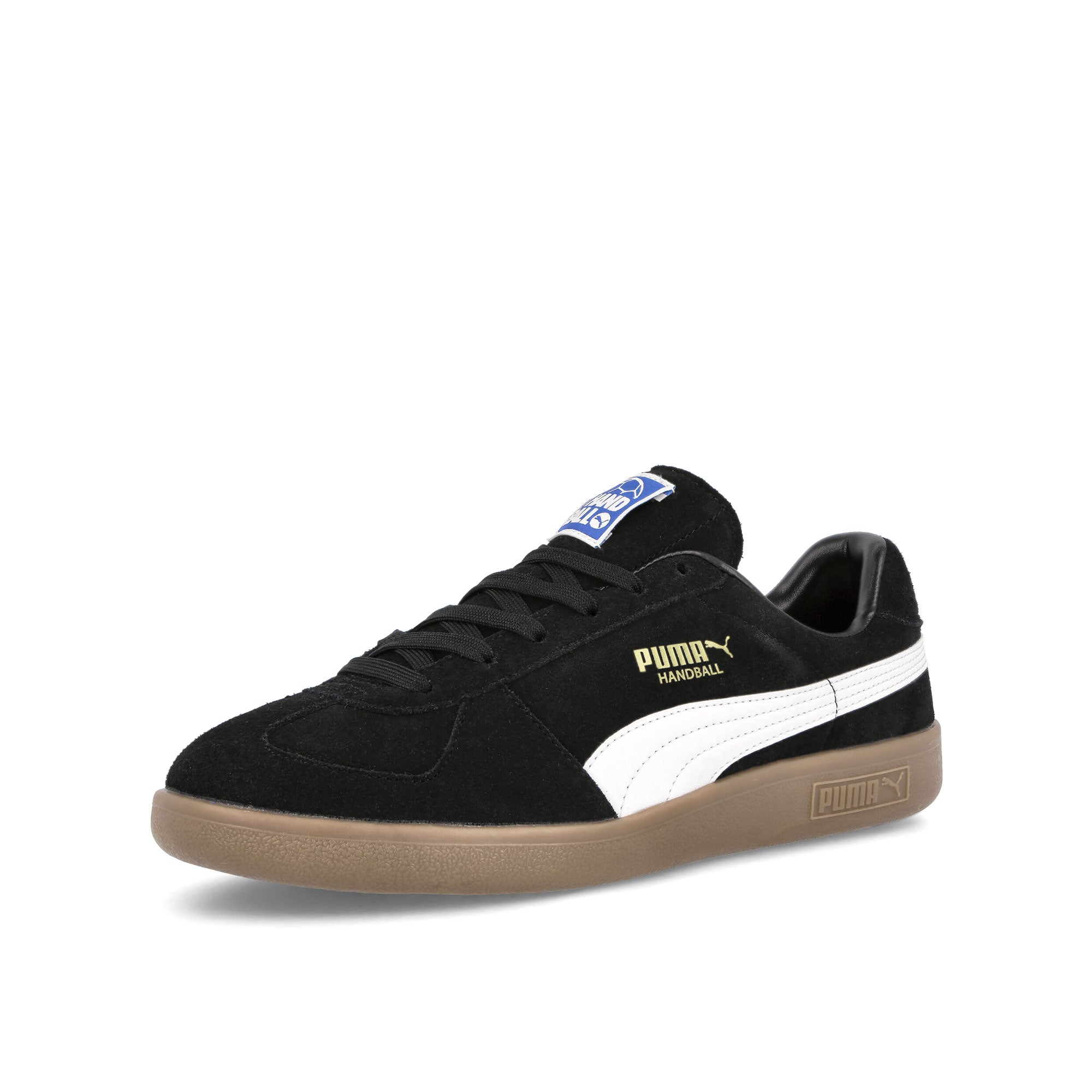Puma Handball Puma Black - Puma White - Gum Low Top Sneakers Close Up | Overkill