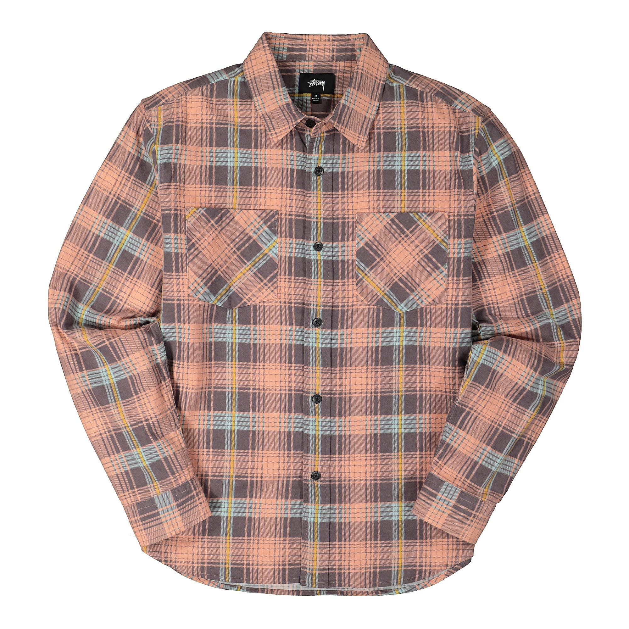 Stussy Lawrence Plaid Shirt Peach Shirts 1110104 / 0609 | Overkill