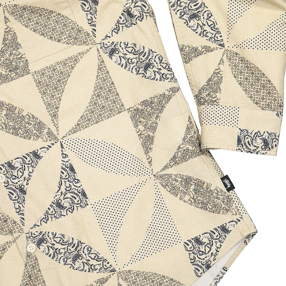 Stussy Quilt Pattern Shirt Sand Shirts Detailfoto | Overkill