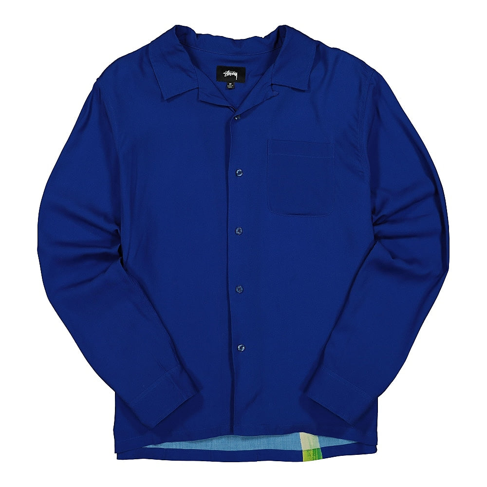 Stussy Big Poppy Longsleeve Shirt Blue Longsleeves 1110145 / 0801 | Overkill
