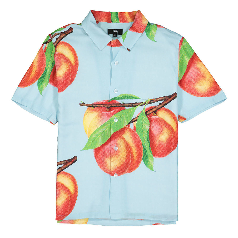 Stussy Peach Pattern Shirt Light Blue Shirts 1110159 / 2065 | Overkill