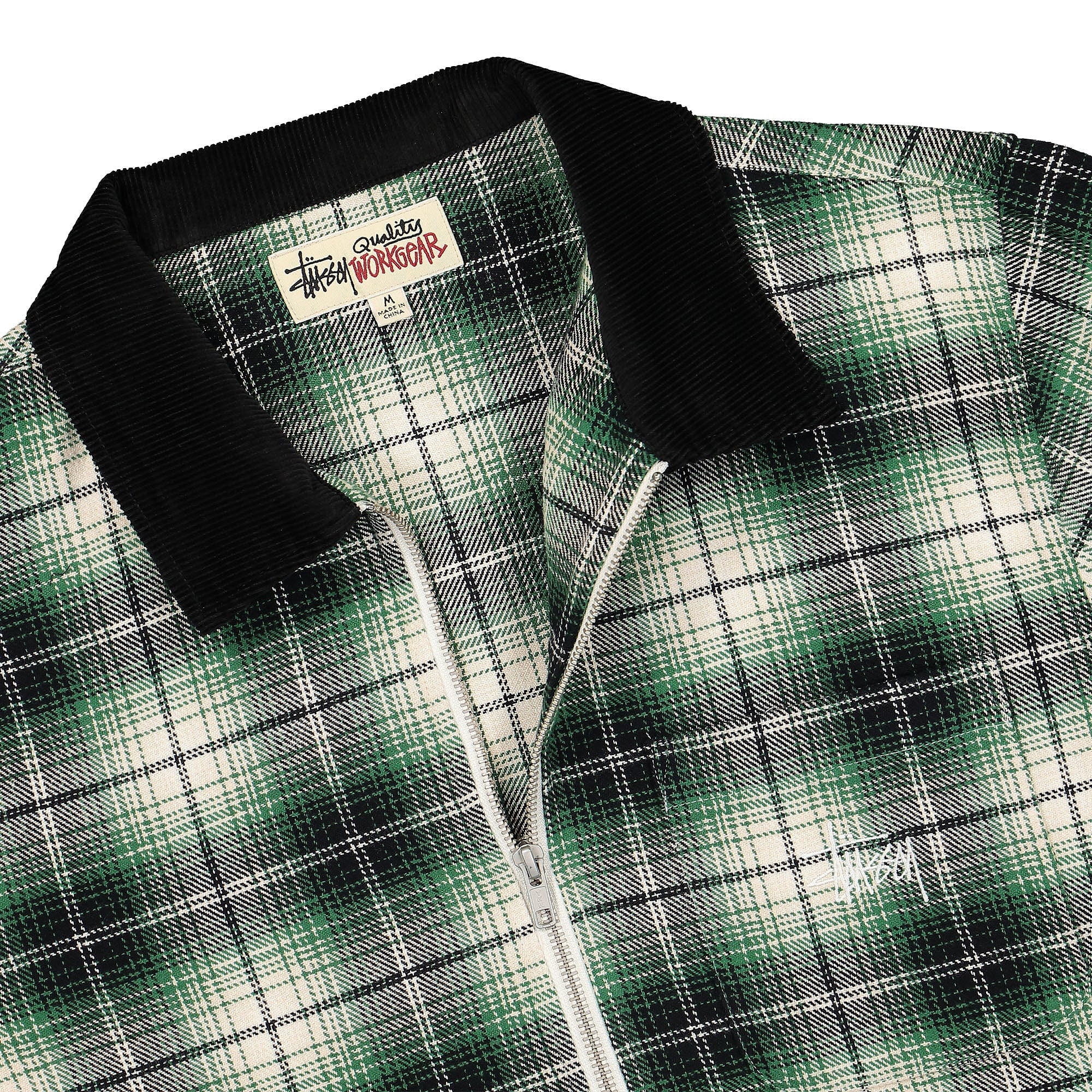 Stussy Frank Plaid Zip LS Shirt Black Shirts Close-up | Overkill