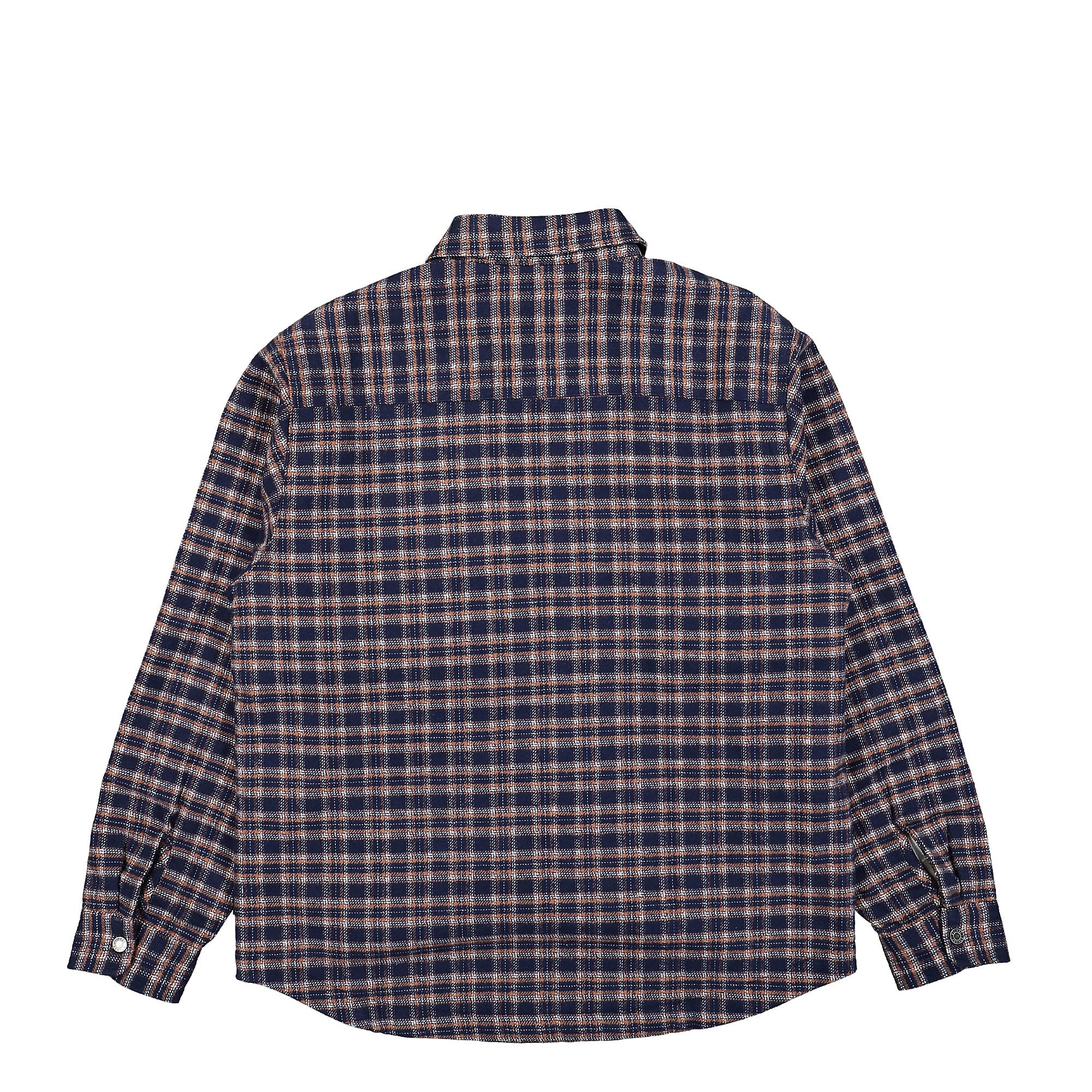 Stussy Sherpa Lined Plaid Shirt Navy Shirts Material | Overkill