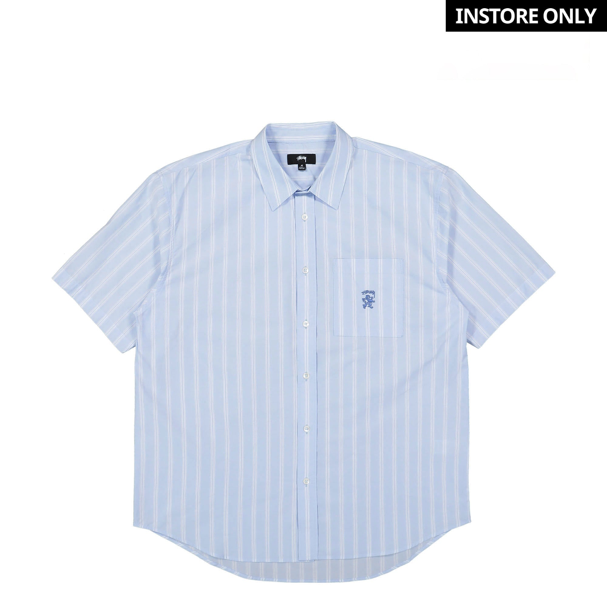 Stussy Boxy Striped SS Shirt Light Blue Stripe T-Shirts 1110290 / 1273 | Overkill