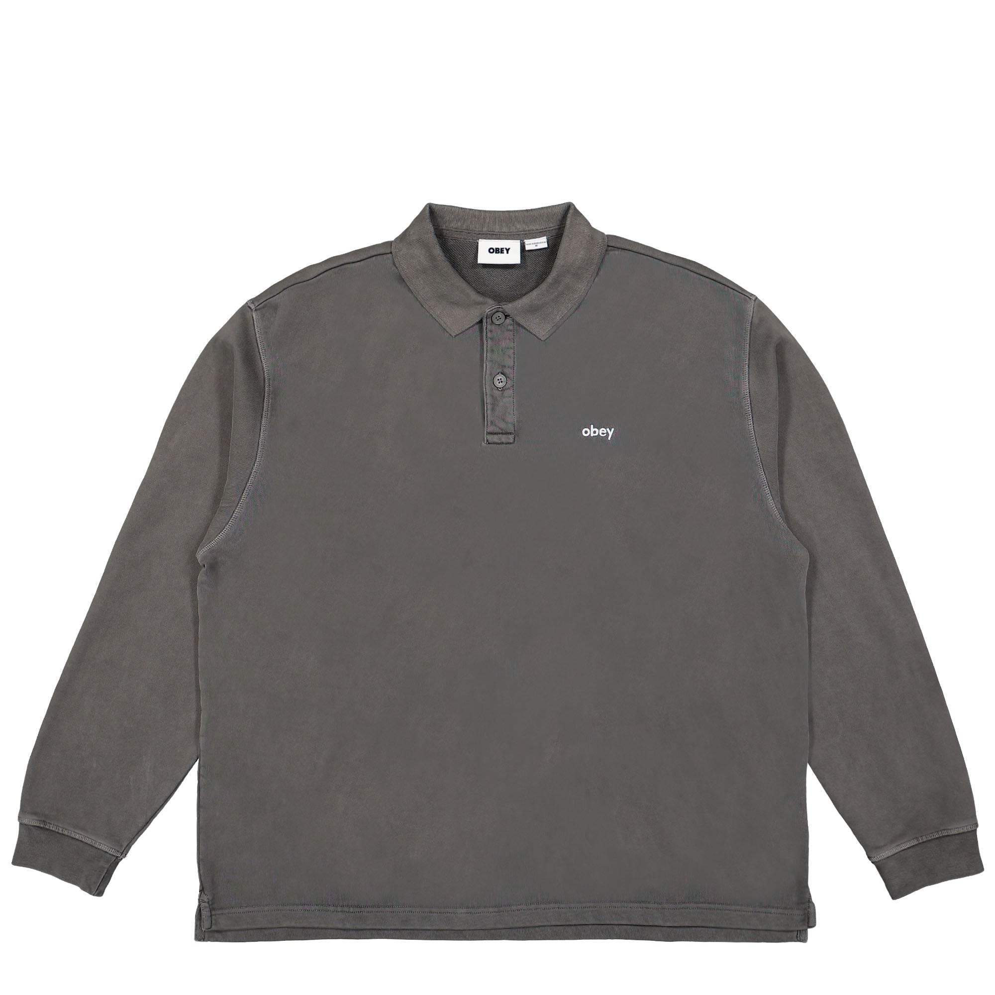 Obey Lowercase Pigment Polo Pigment Digital Black Longsleeves 111620088 / Pigment Digital Black | Overkill