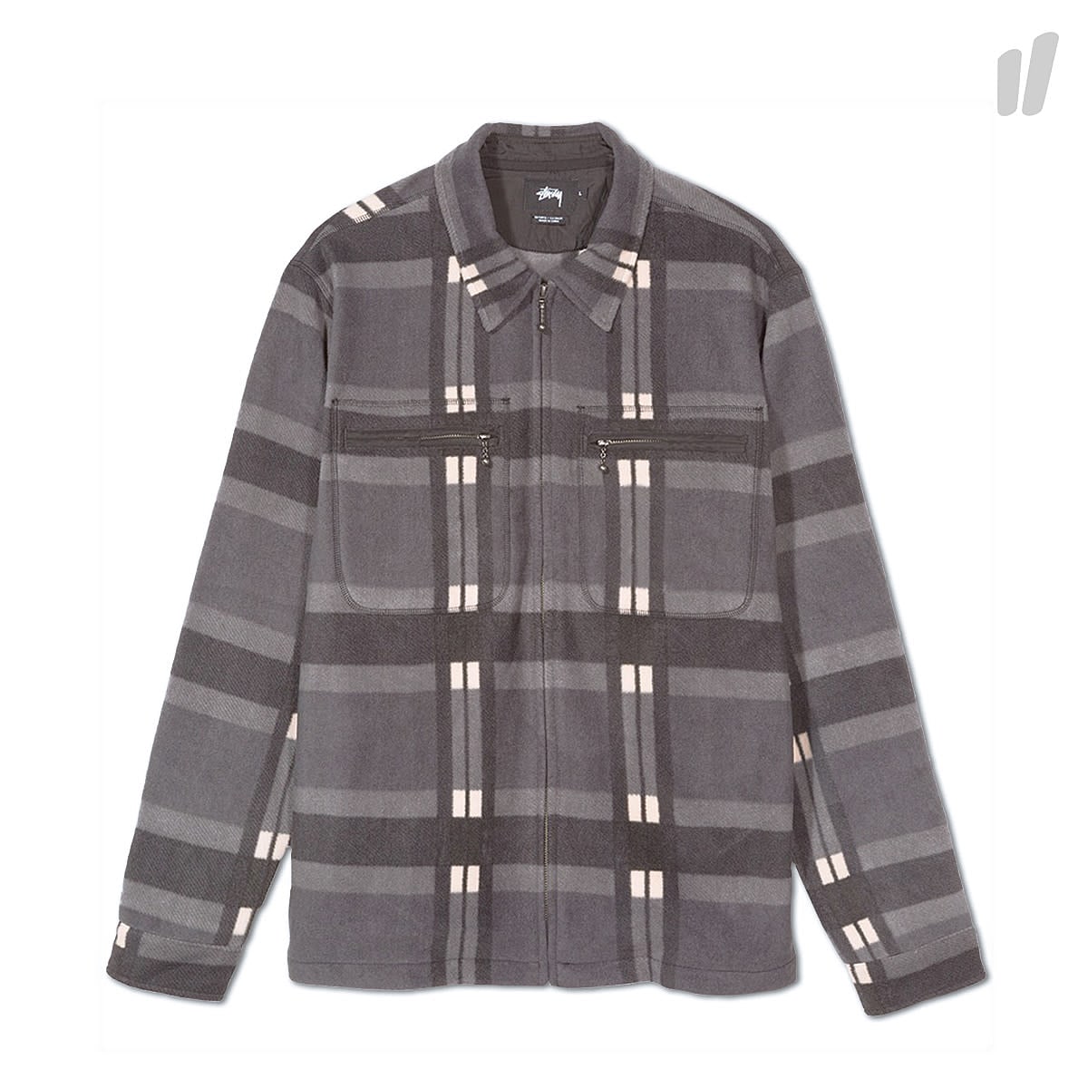 Stussy Polar Fleece Zip Up Shirt Black Shirts 111957 / 0001 | Overkill