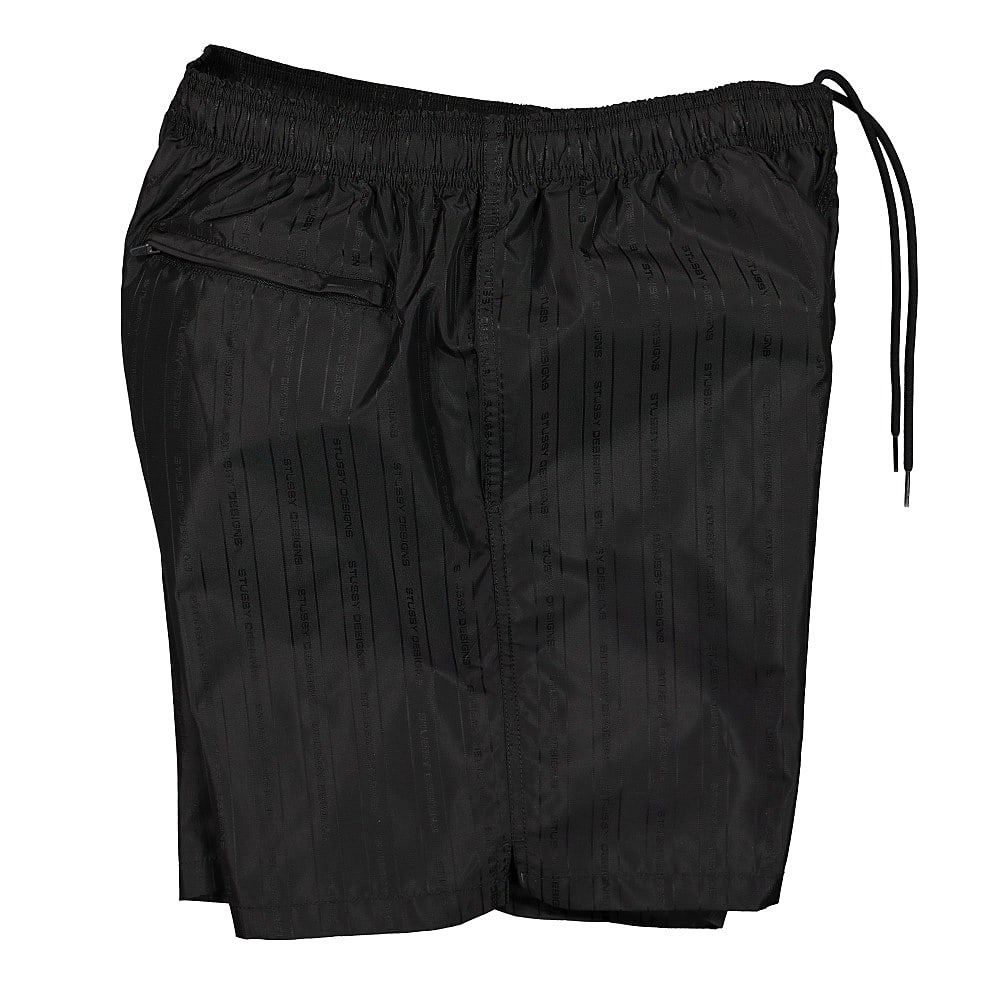 Stussy Jacquard Nylon Short Black Shorts Close-up | Overkill
