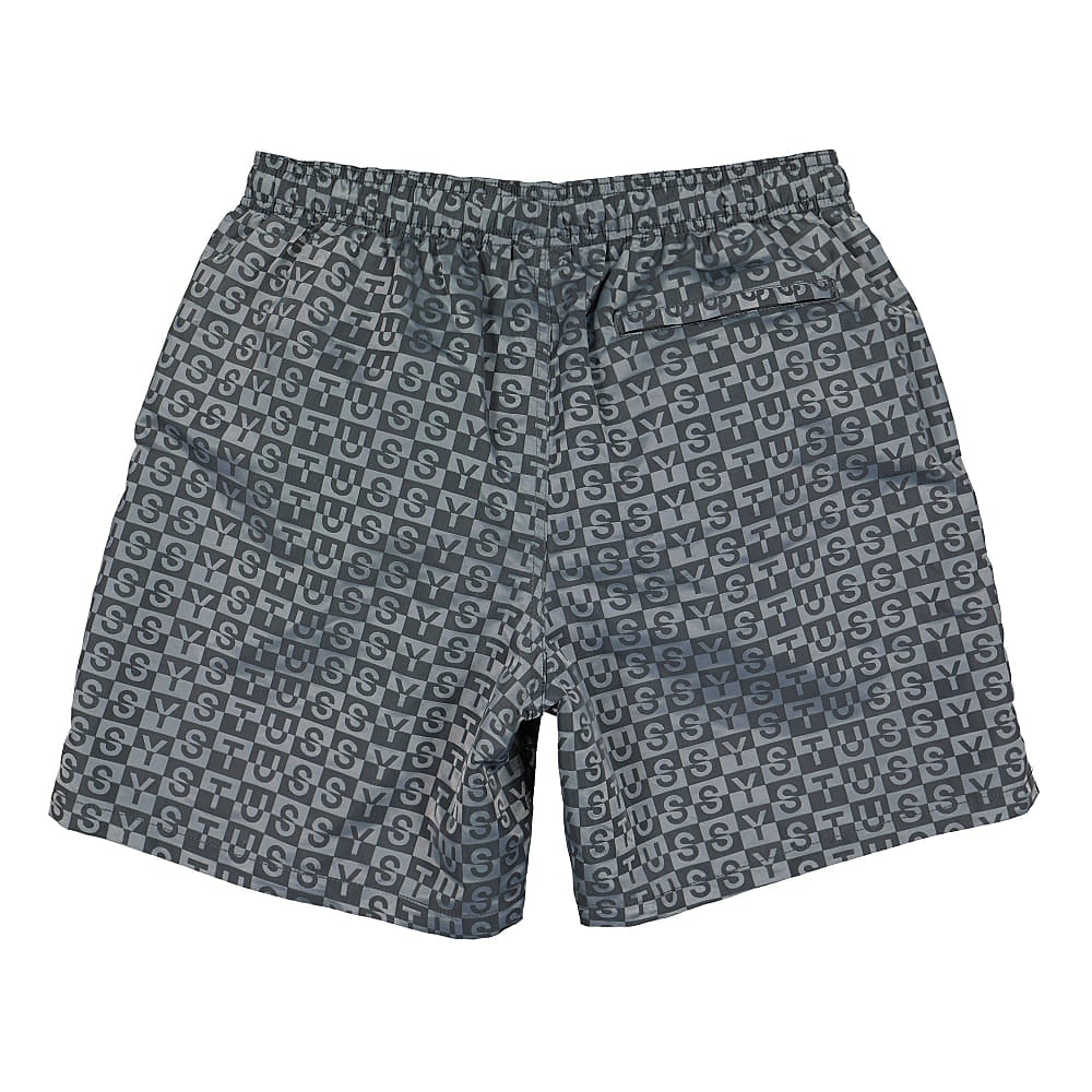 Stussy Check Nylon Short Charcoal Shorts Material | Overkill