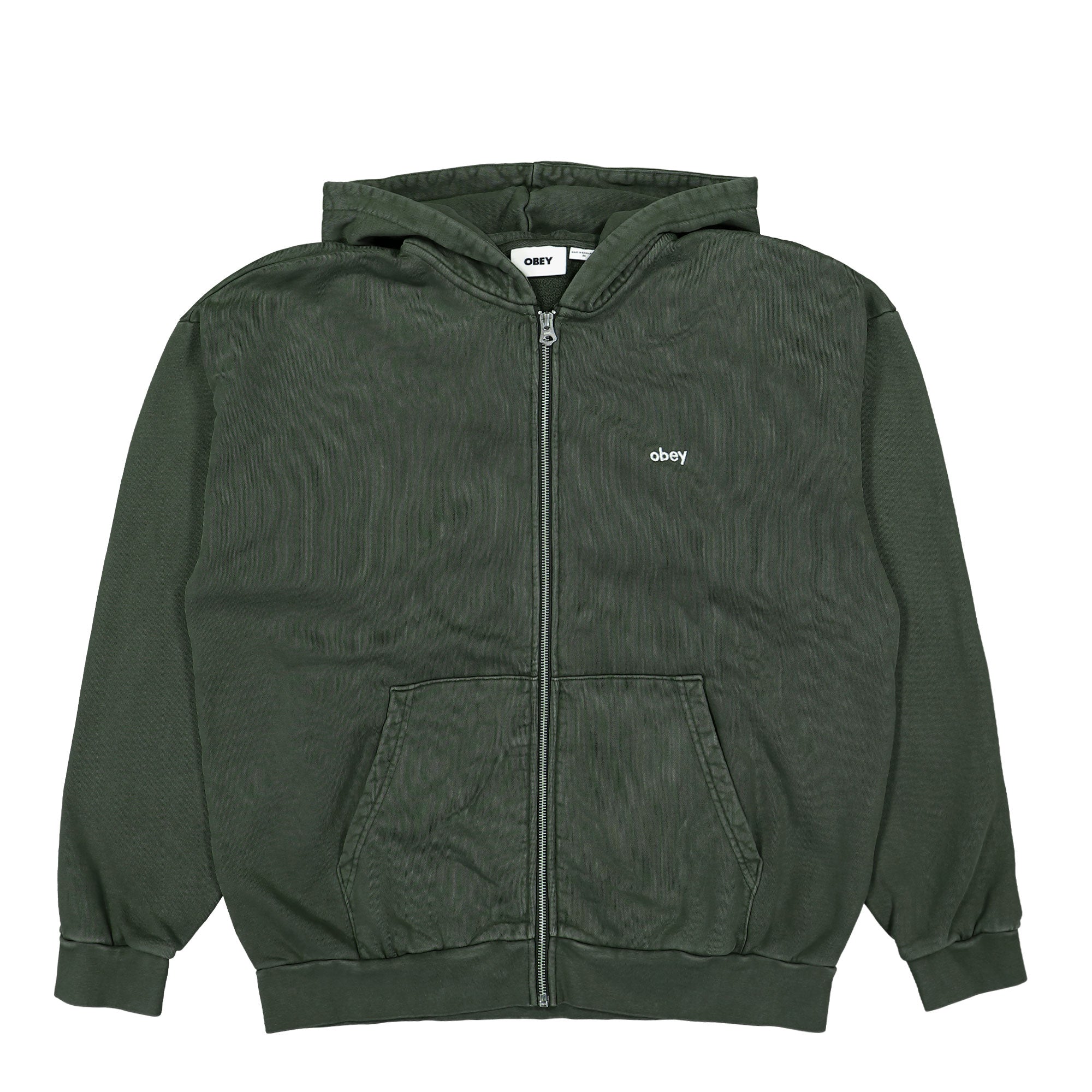 Obey Lowercase Pigment Zip Hoodie Pigment Rosin Hoodies 112460019-RSI | Overkill