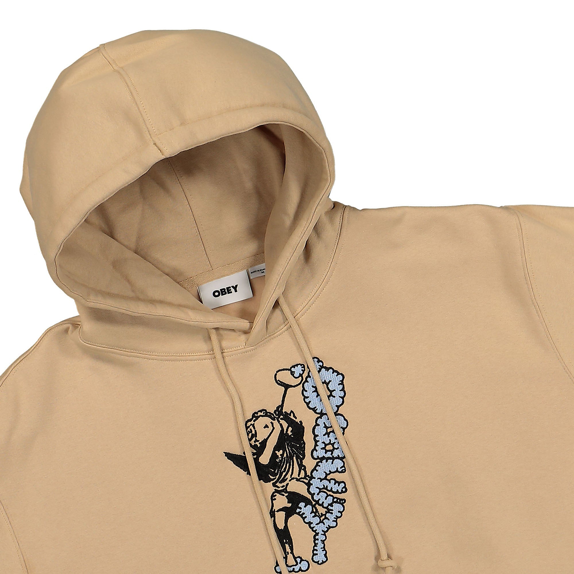 Obey Seven Hood Oat Milk Hoodies Close-up | Overkill