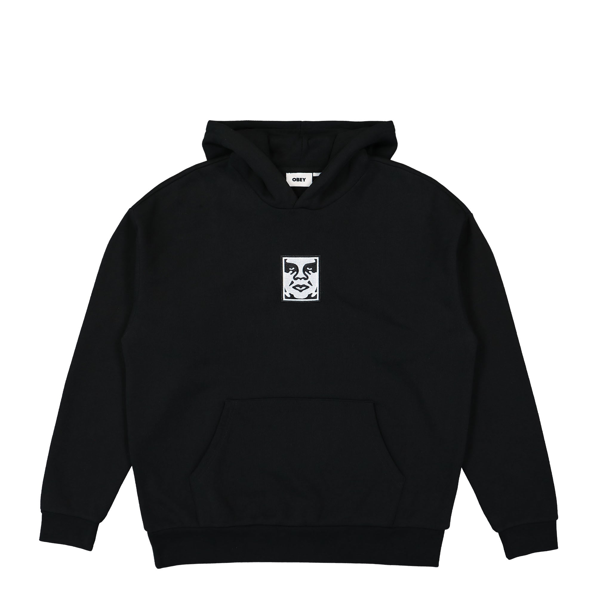 Obey Icon Extra Heavy Hood II Black Hoodies 112470196 / Black | Overkill