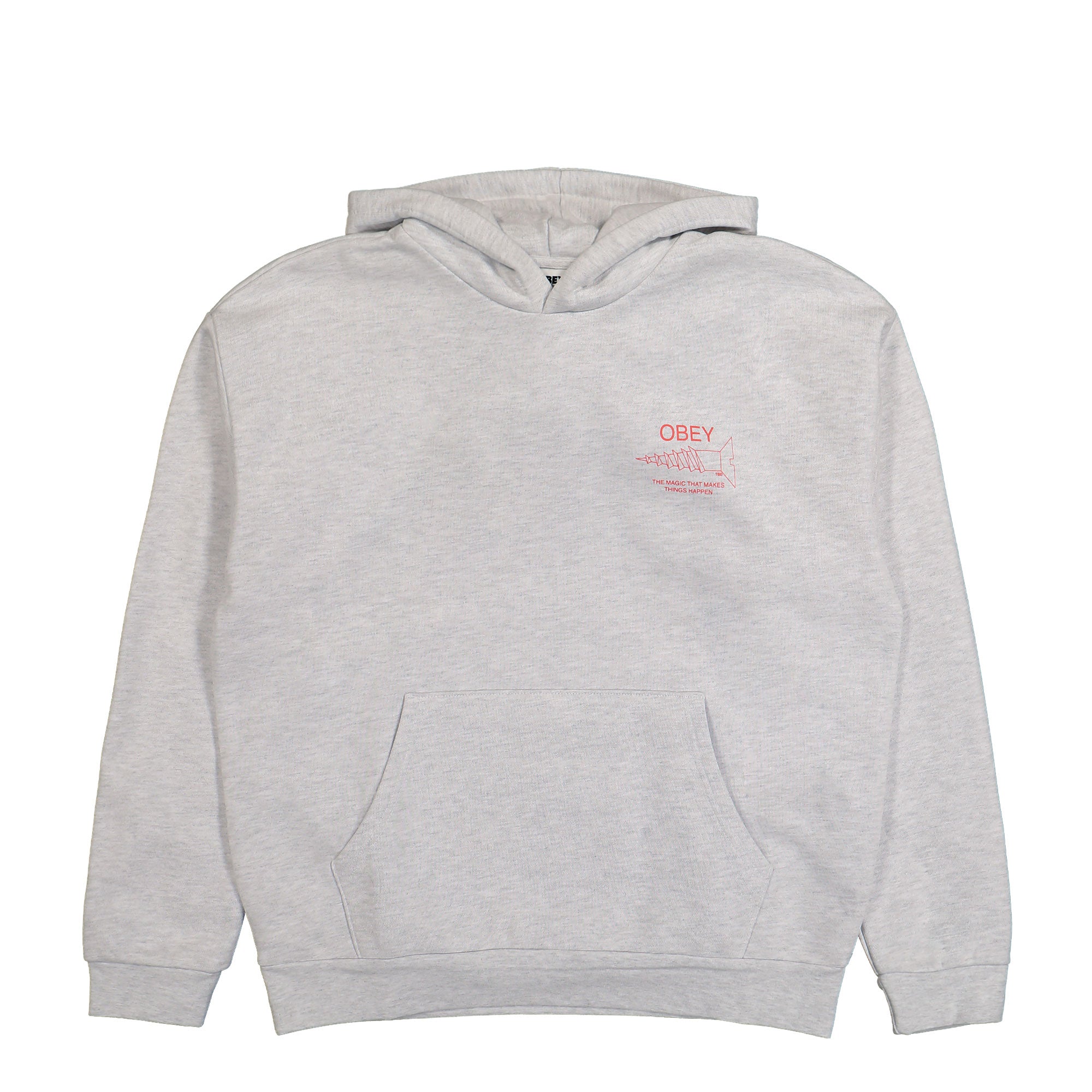 Obey Things Happen Extra Heavy Hoodie Ash Grey Hoodies 112470246 / Ash Grey | Overkill