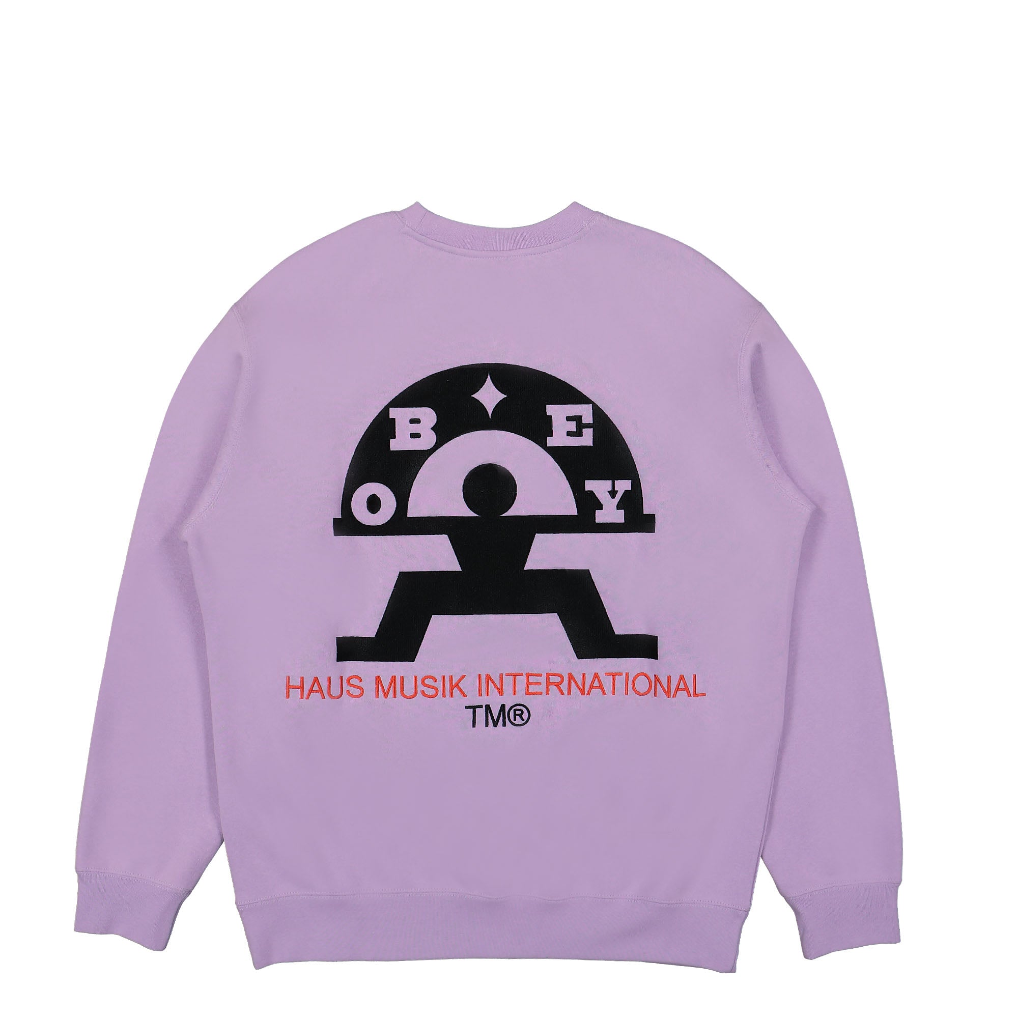 Obey Haus Musik Crew Digital Lavender Sweatshirts Close-up | Overkill