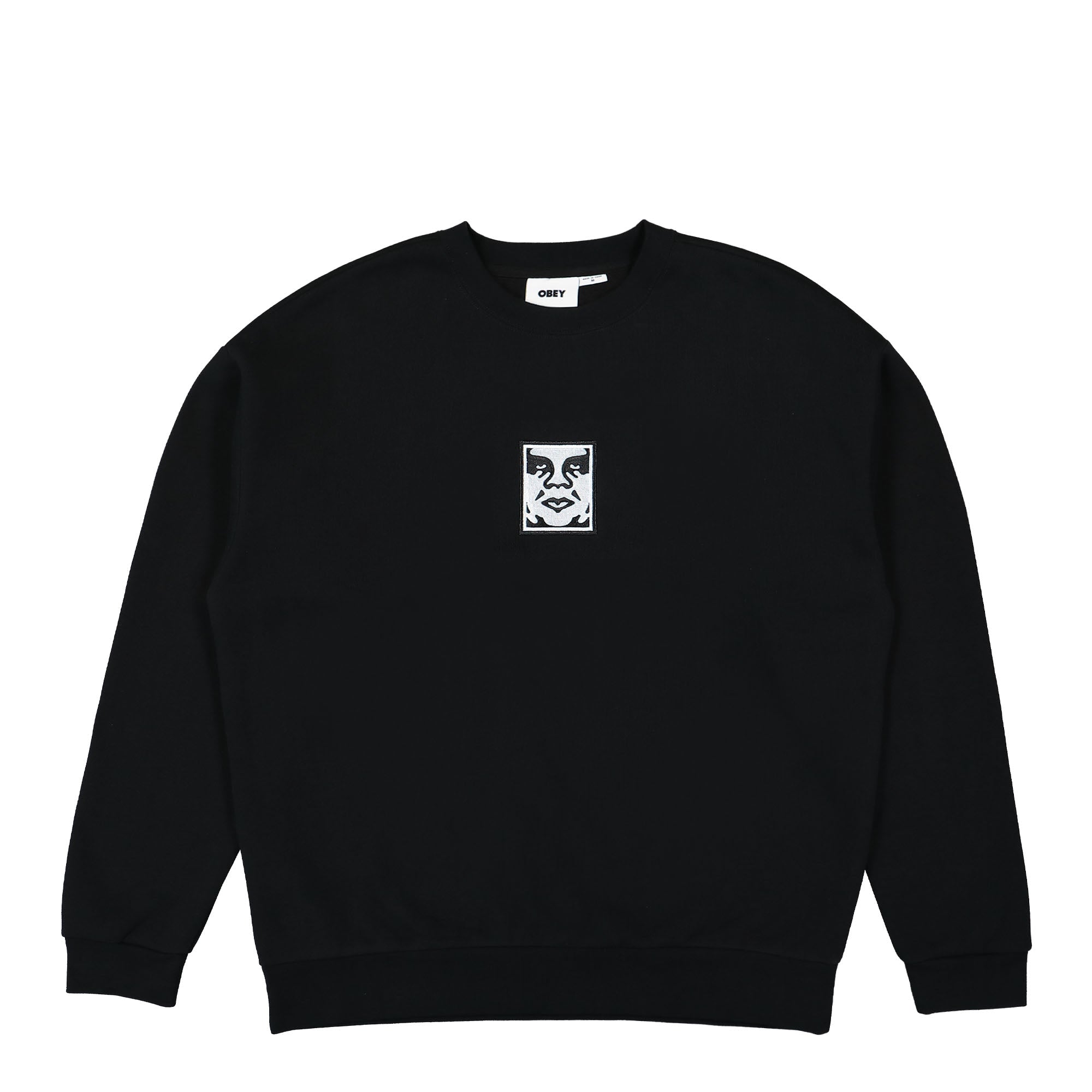 Obey Icon Extra Heavy Crew II Black Sweatshirts 112480139 / Black | Overkill