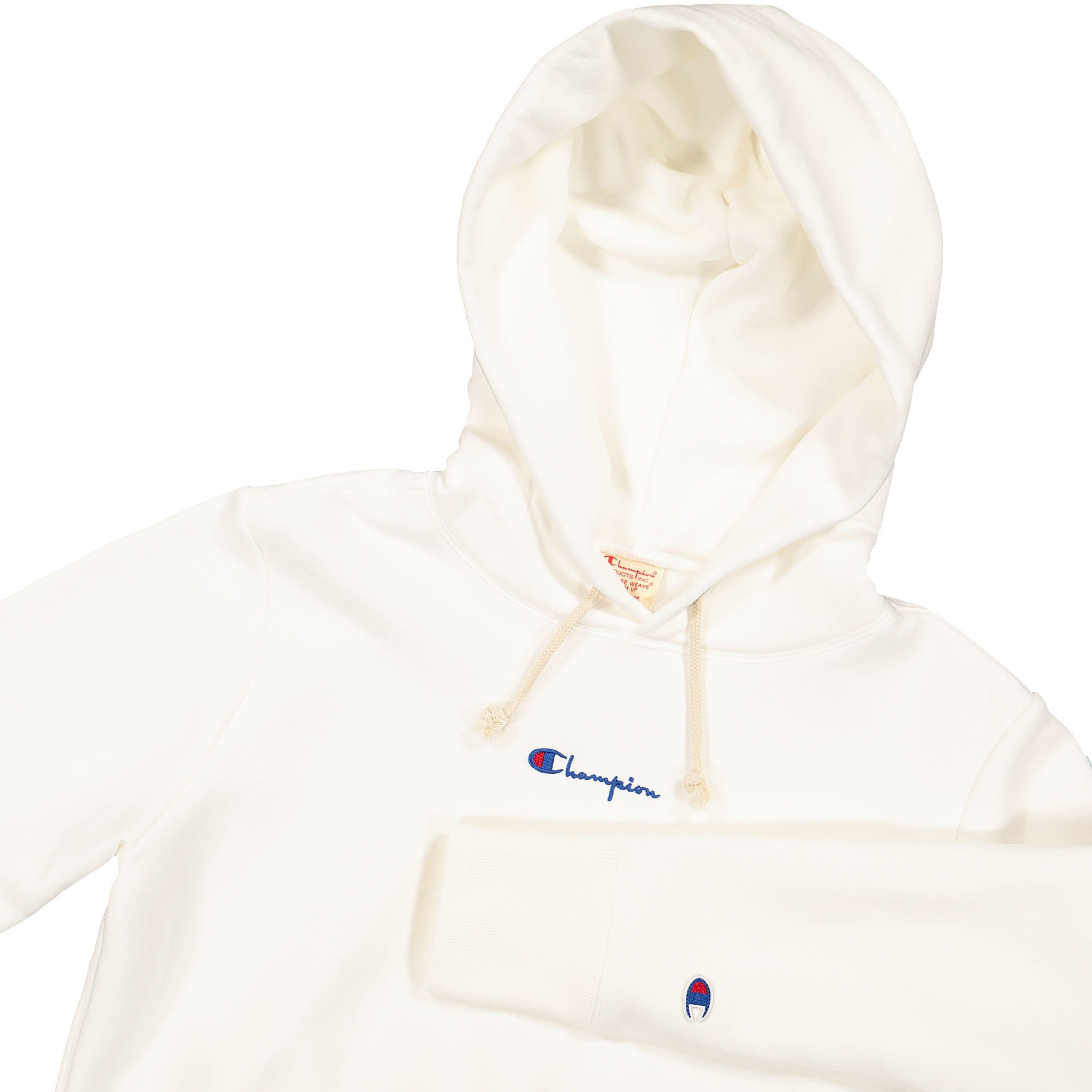 Champion Hooded Sweatshirt White Hoodies Close-up | Overkill
