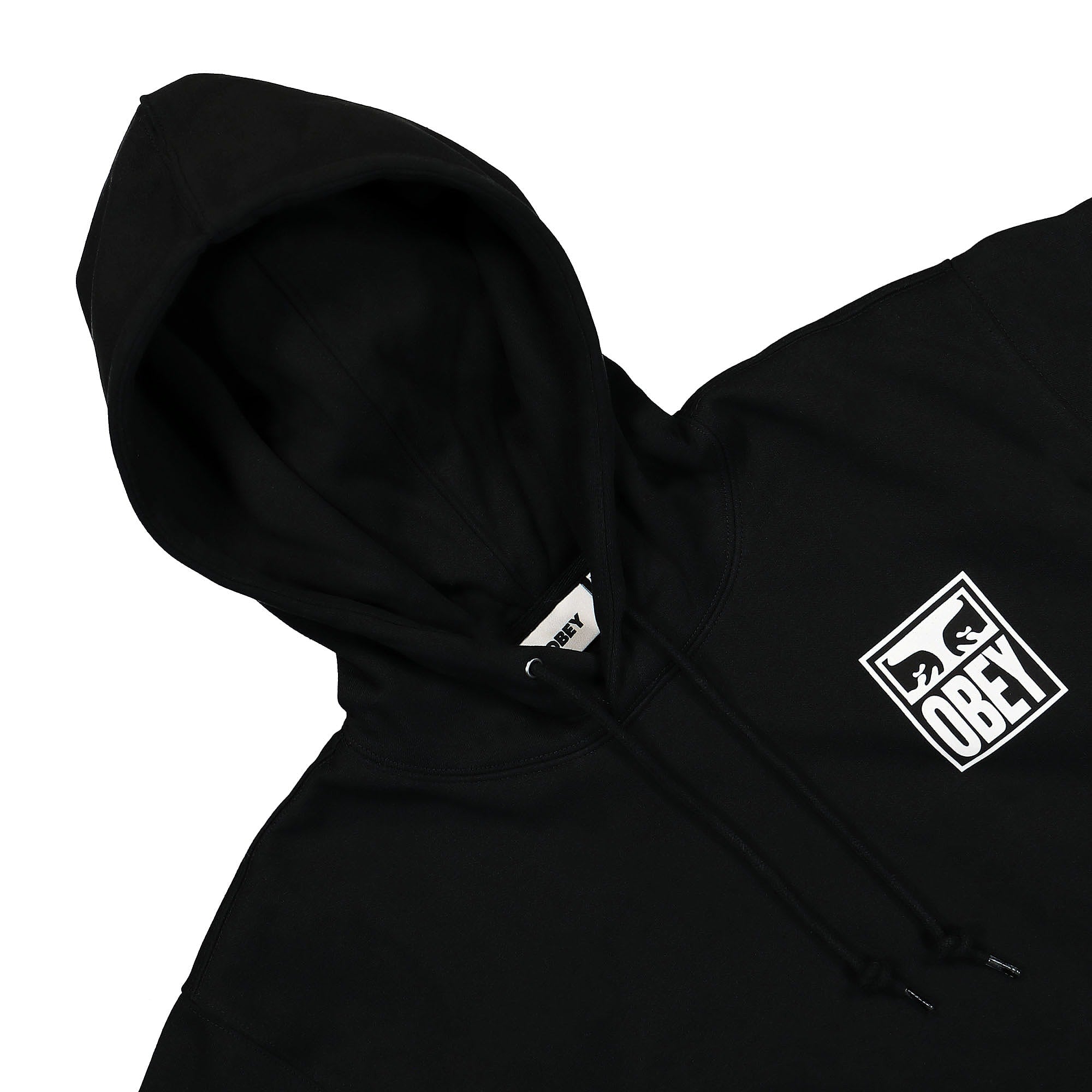 Obey Eyes Icon Hood Black Hoodies Material | Overkill