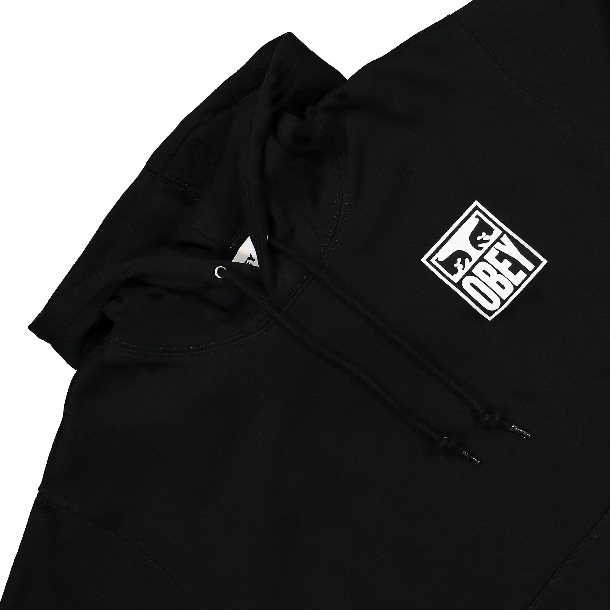 Obey Eyes Icon Hood Black Hoodies Detailfoto | Overkill