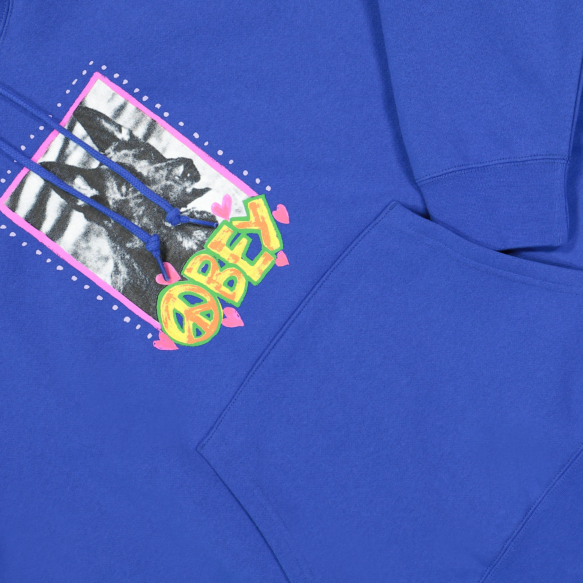 Obey Peace Dog Hoodie Surf Blue Hoodies Detailfoto | Overkill