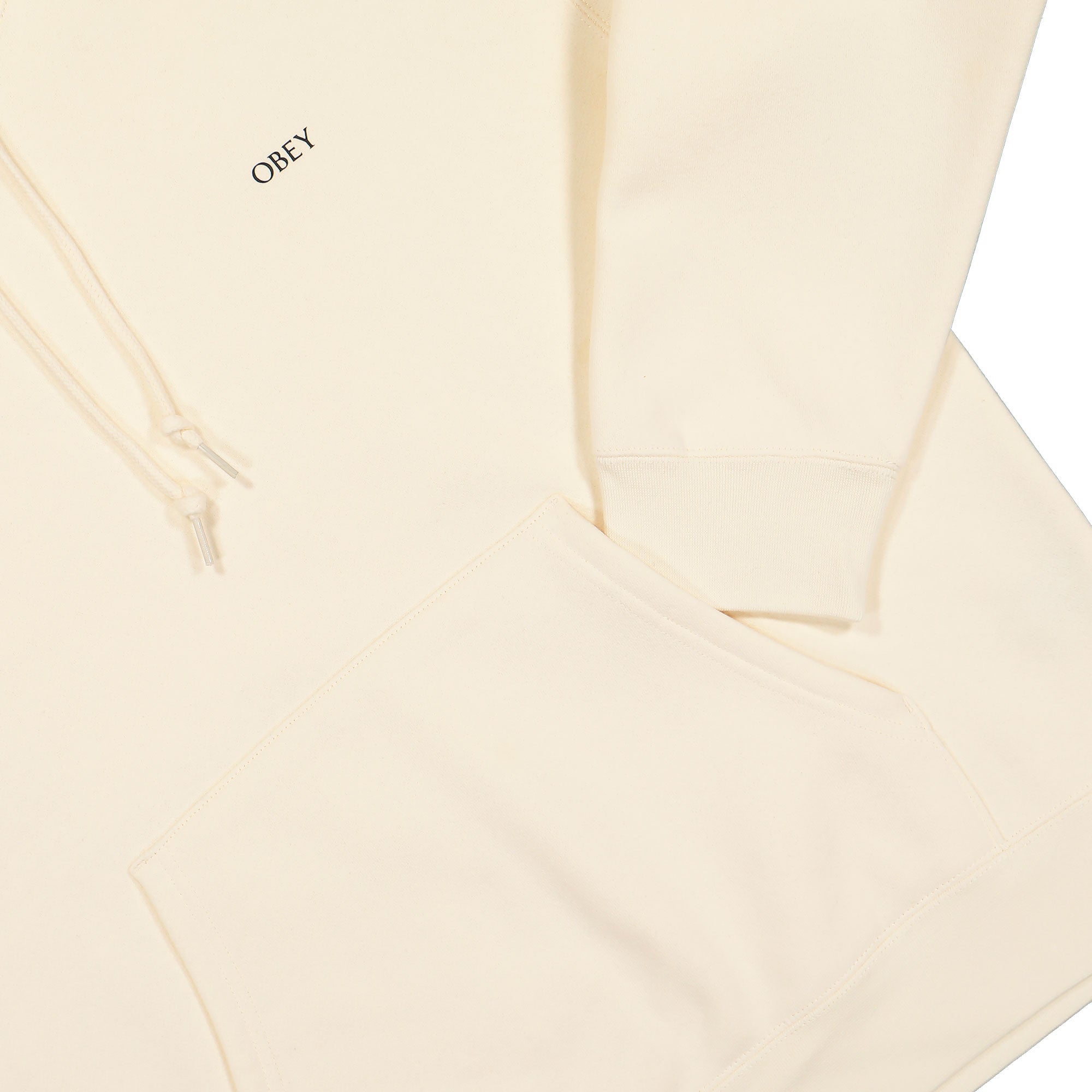 Obey Geometric Power Canvas Hoodie Unbleached Hoodies Detailfoto | Overkill