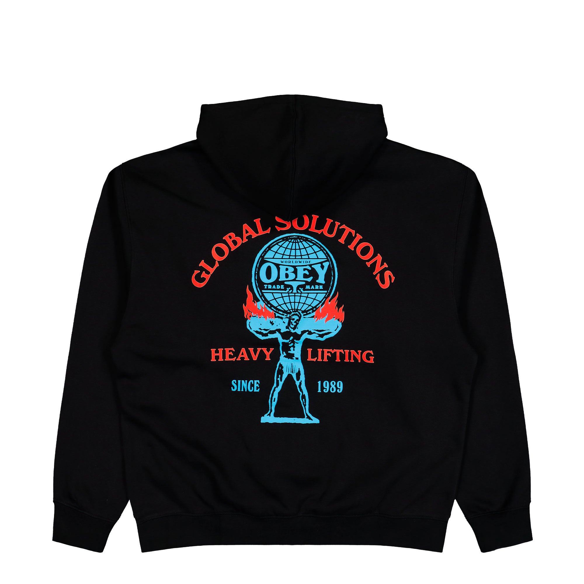 Obey Heavy Lifting Hoodie Black Hoodies 112844270 / Black Close-up | Overkill