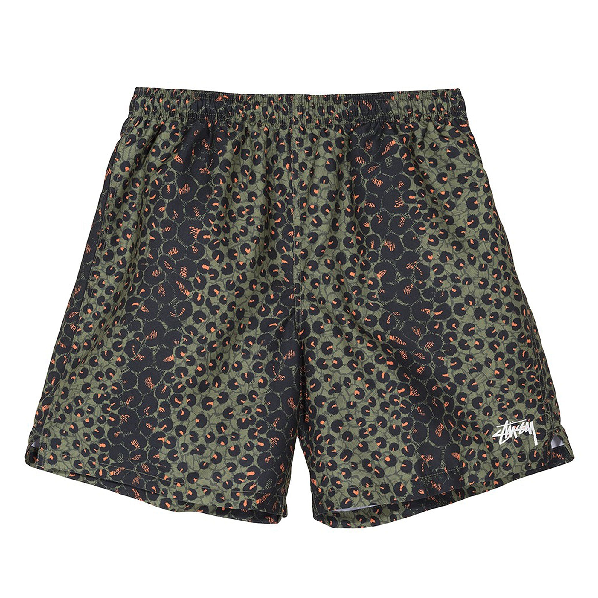 Stussy Leopard Water Short Olive Shorts 113110 / 0403 | Overkill