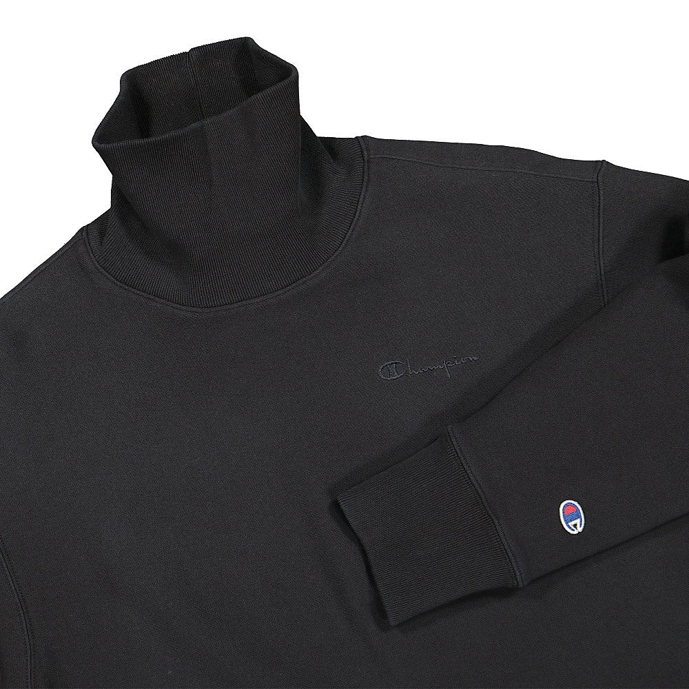 Champion High Neck Sweatshirt Black Sweatshirts Close-up | Overkill