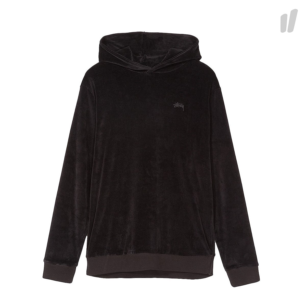 Stussy Velour Hood Black Hoodies 1140044 / 0001 | Overkill