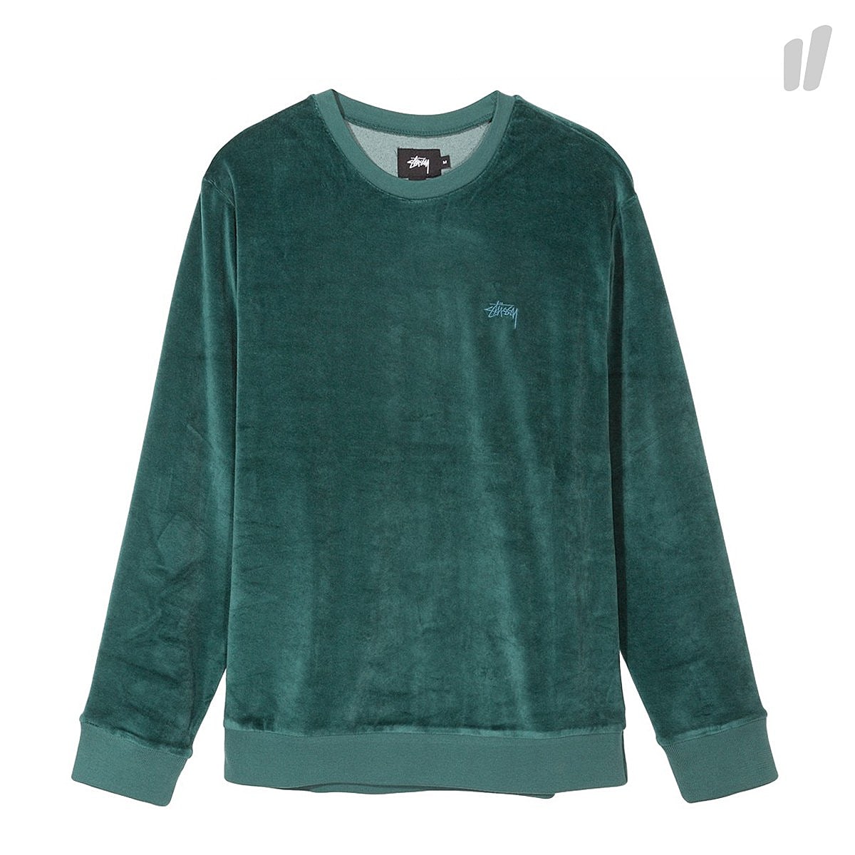Stussy Velour Crew Green Sweatshirts 1140045 / 0401 | Overkill