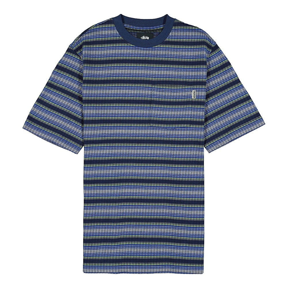 Stussy Ombre Stripe Crew Navy Sweatshirts 1140204 / 0806 | Overkill