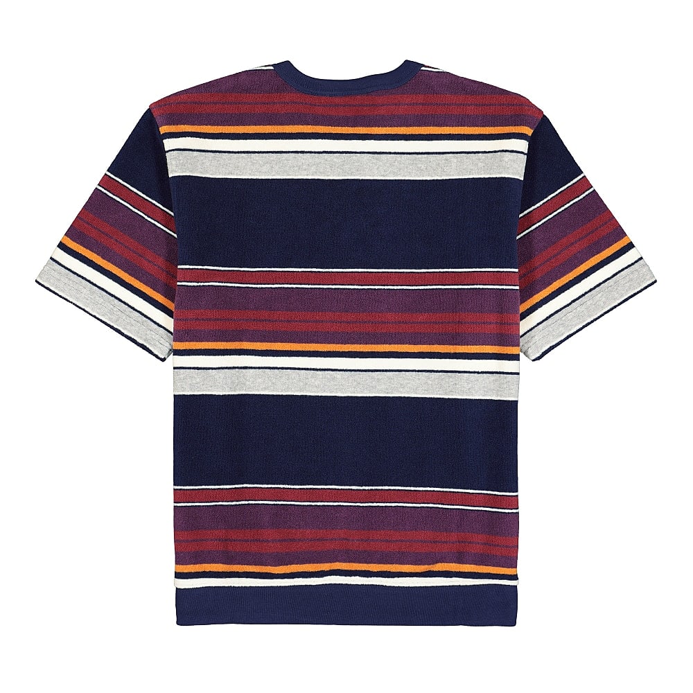 Stussy Hudson Stripe Crew Navy Sweatshirts Material | Overkill