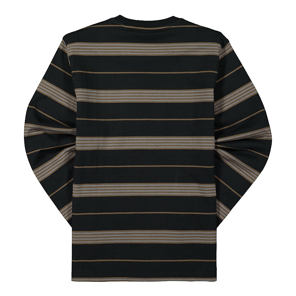 Stussy Asher Stripe Longsleeve Crew Black Longsleeves Material | Overkill