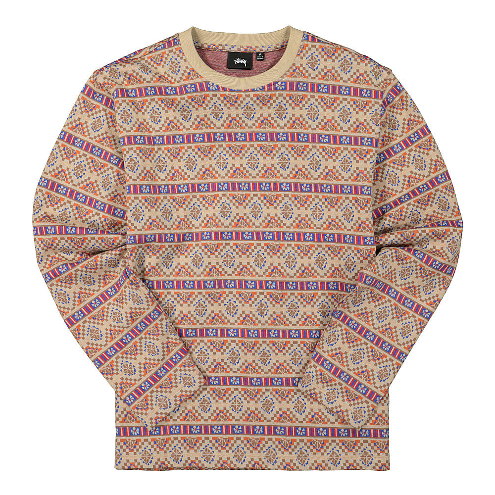Stussy Giza Longsleeve Crew Khaki Longsleeves 1140245 / 1007 | Overkill