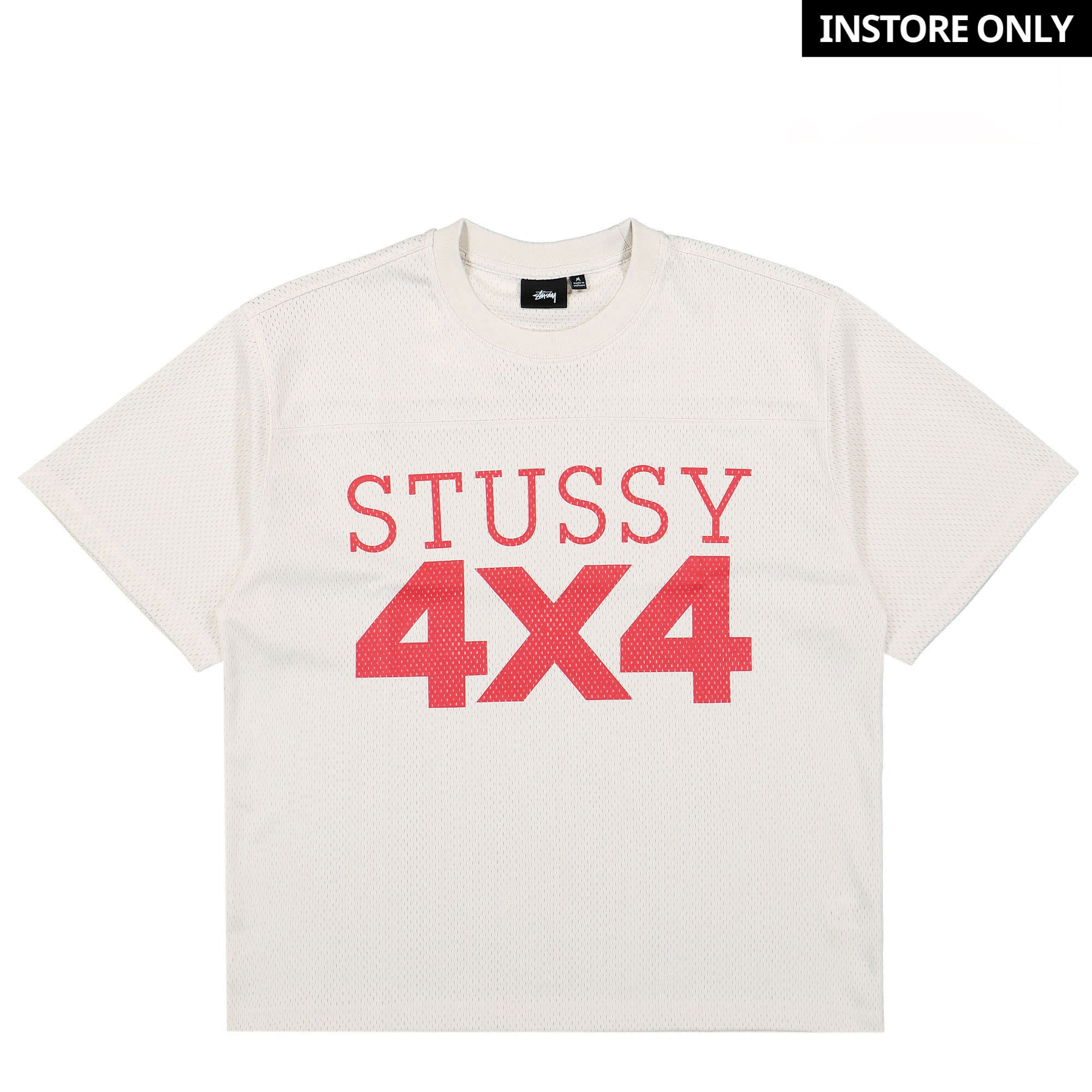 Stussy 4X4 Mesh Football Jersey Bone T-Shirts 1140329 / 1207 | Overkill