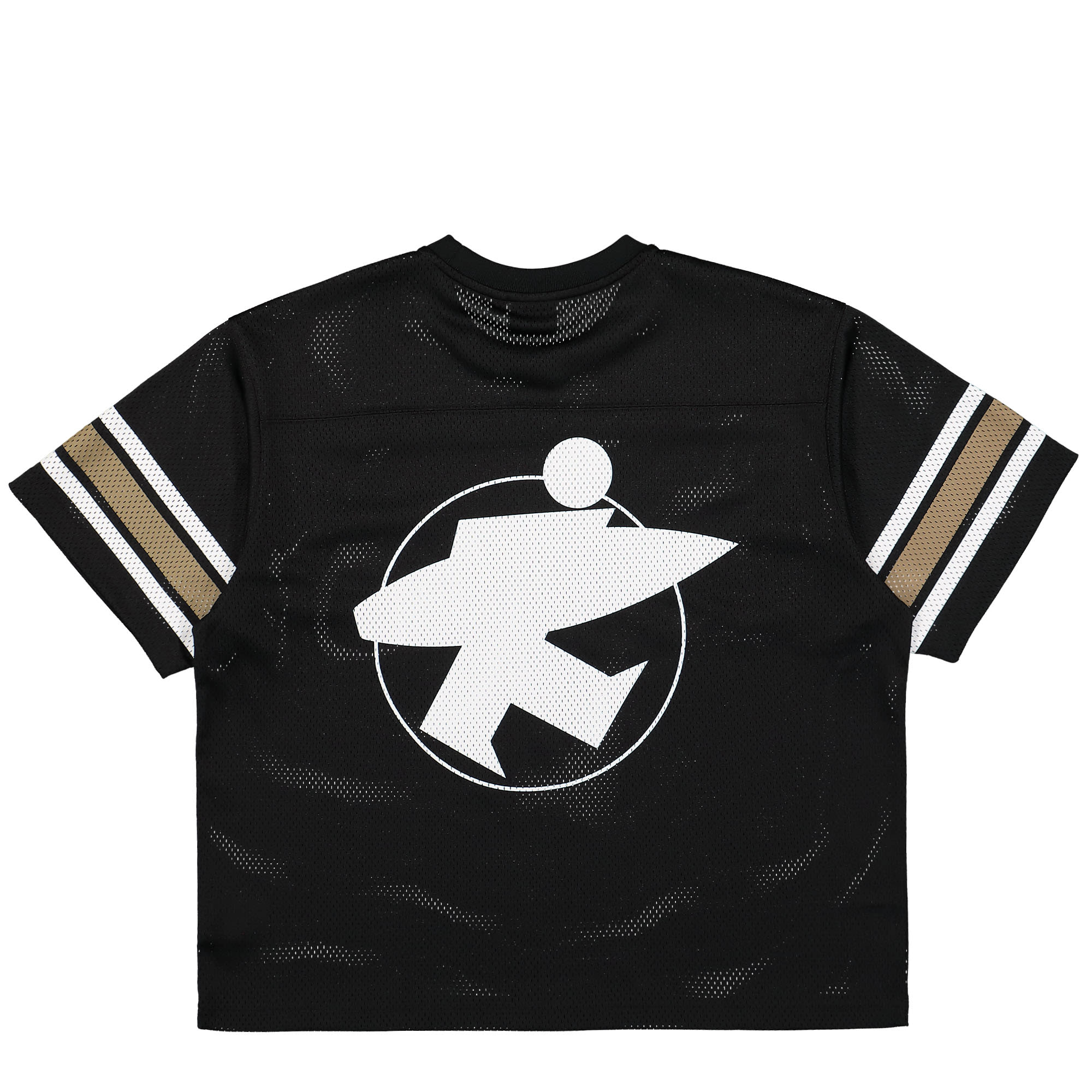 Stussy Surman Mesh Football Jersey Black T-Shirts Close-up | Overkill